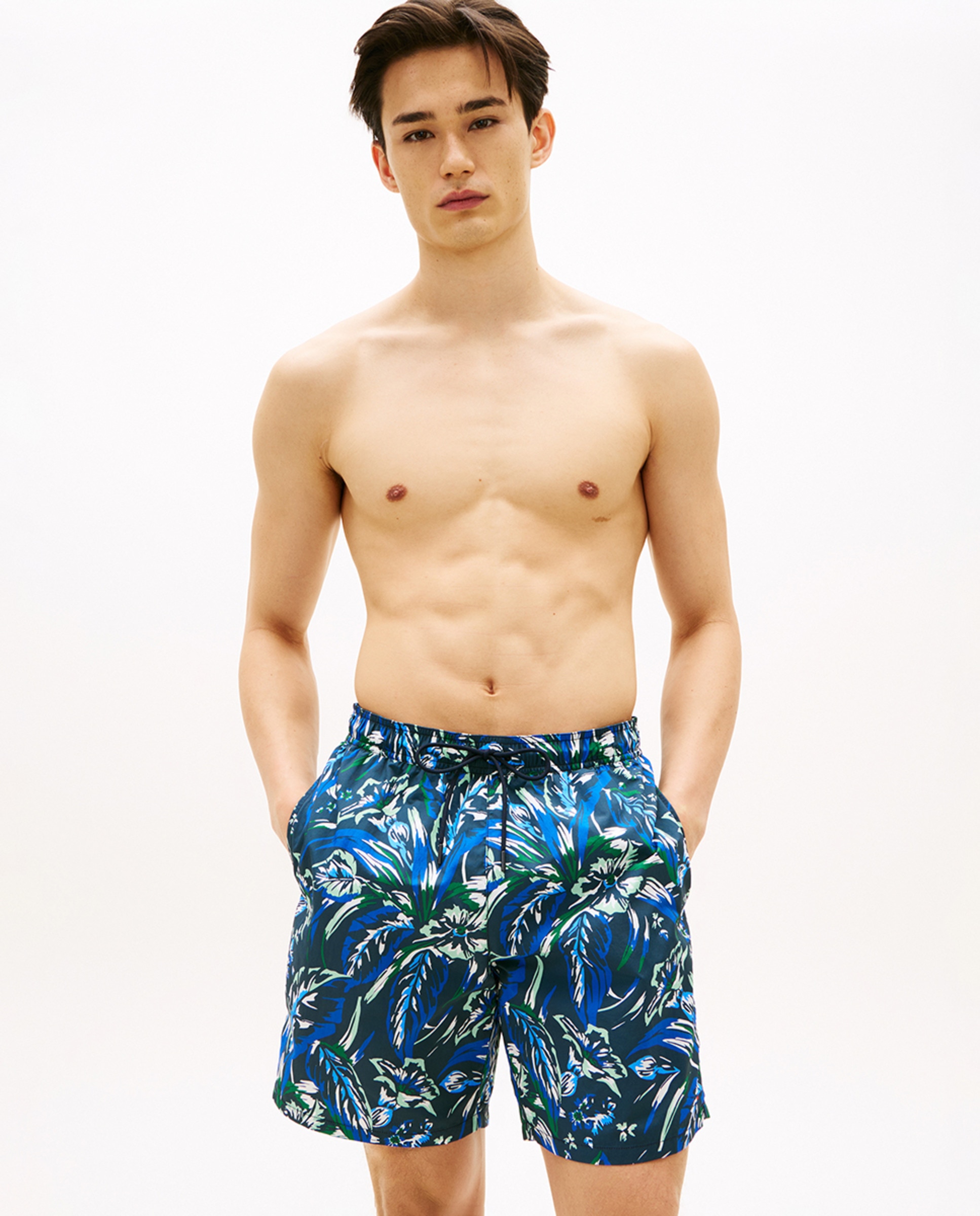 Imagem 0 de Calções de Banho Estampados com Cintura Ajustável