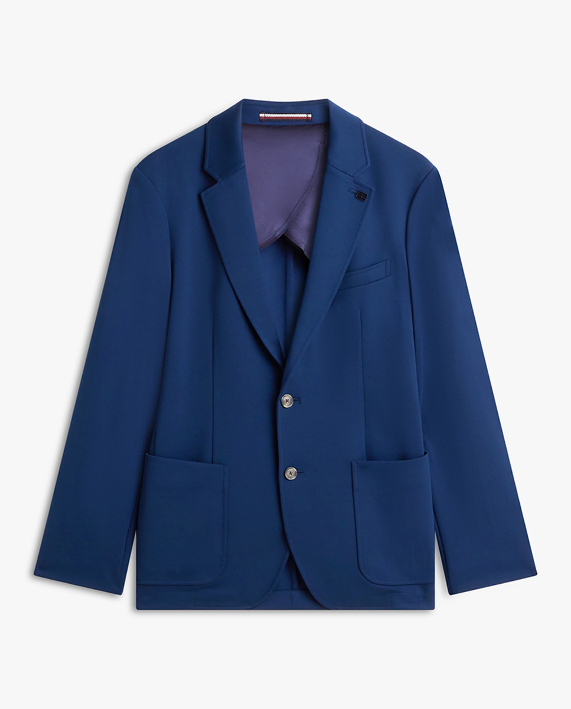 Blazer de Malha Milano com Bolsos Laterais Azul-marinho-4