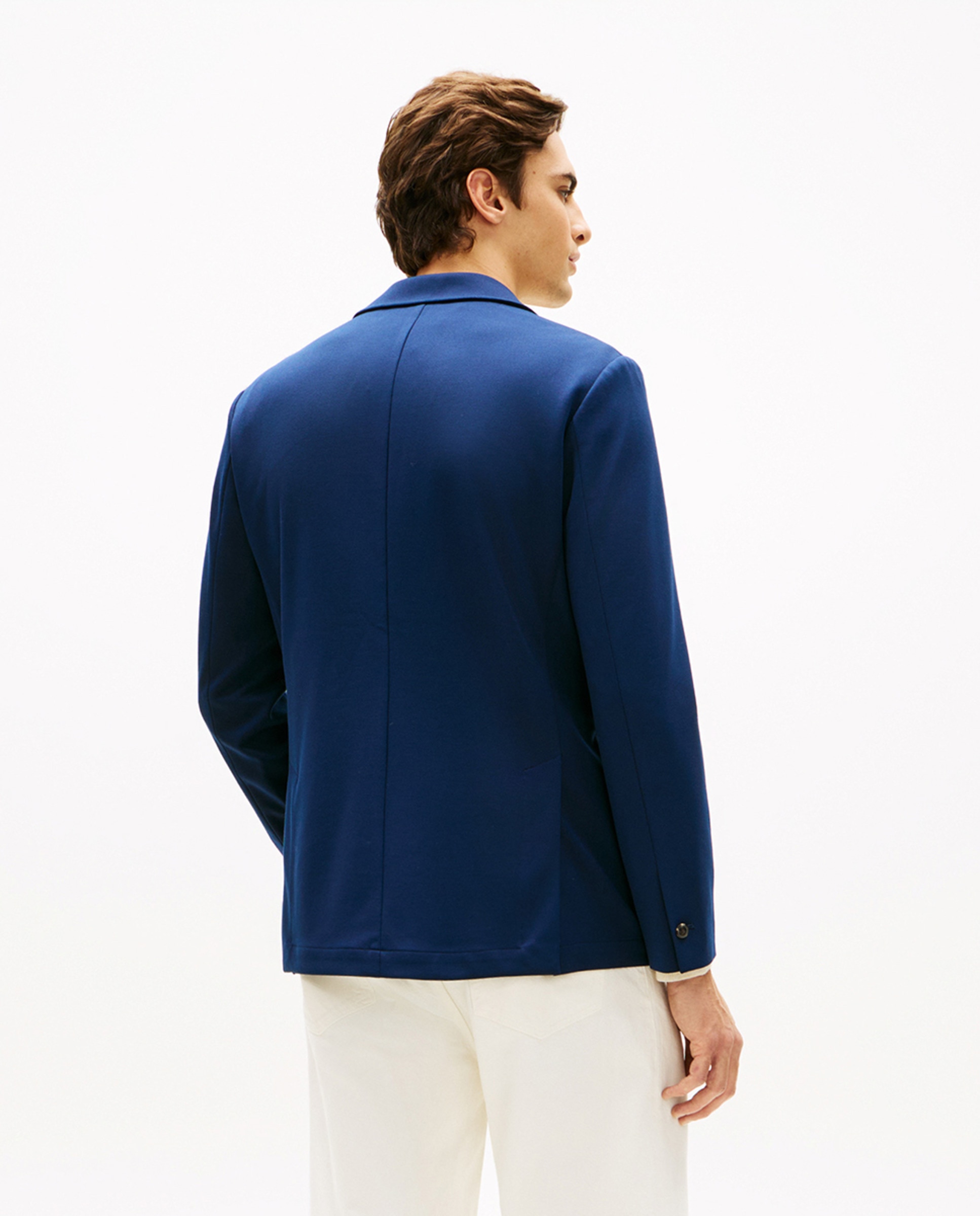 Blazer de Malha Milano com Bolsos Laterais Azul-marinho-2
