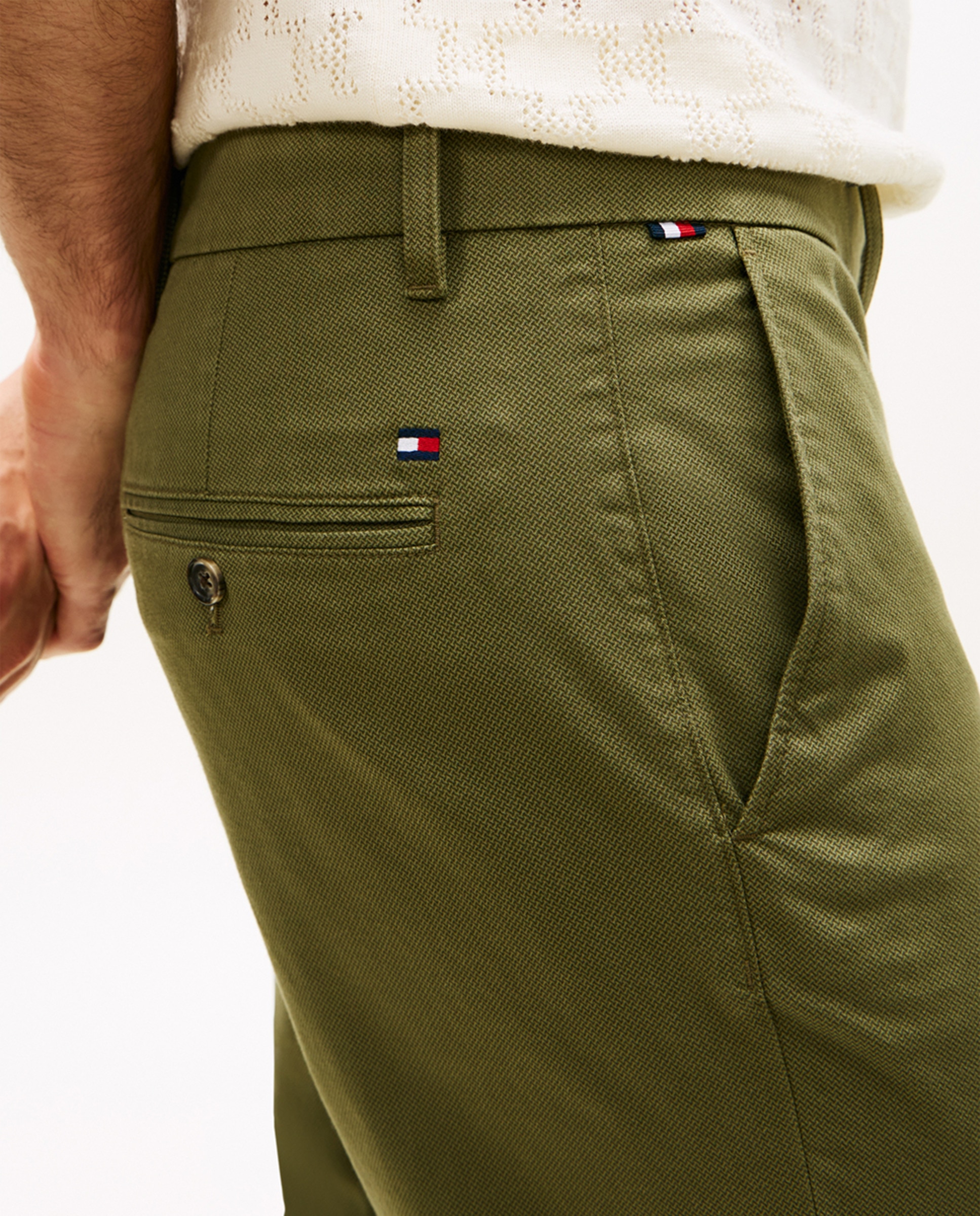 Calças Chino Slim Fit Bleecker Verde-militar-4