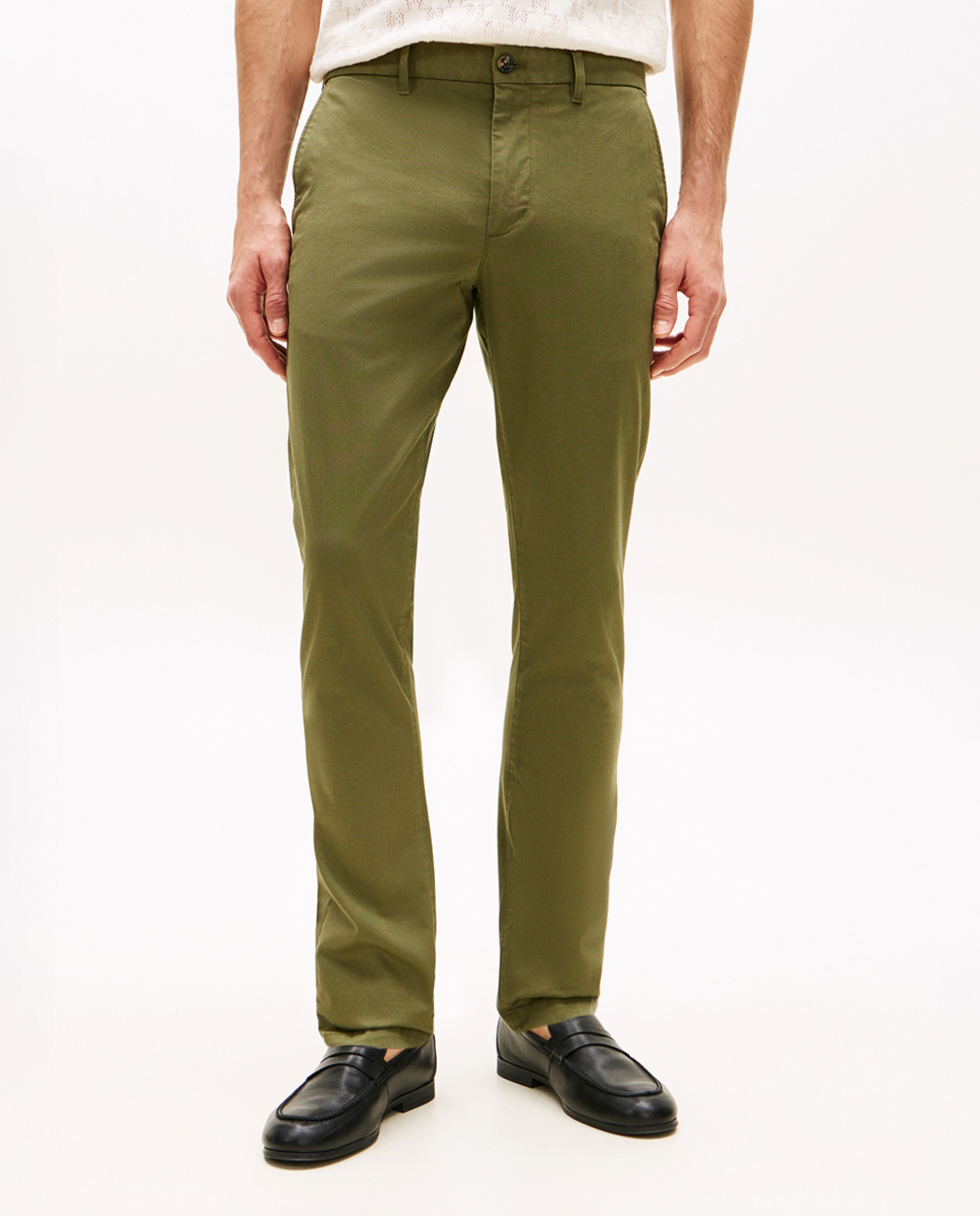 Calças Chino Slim Fit Bleecker Verde-militar-2