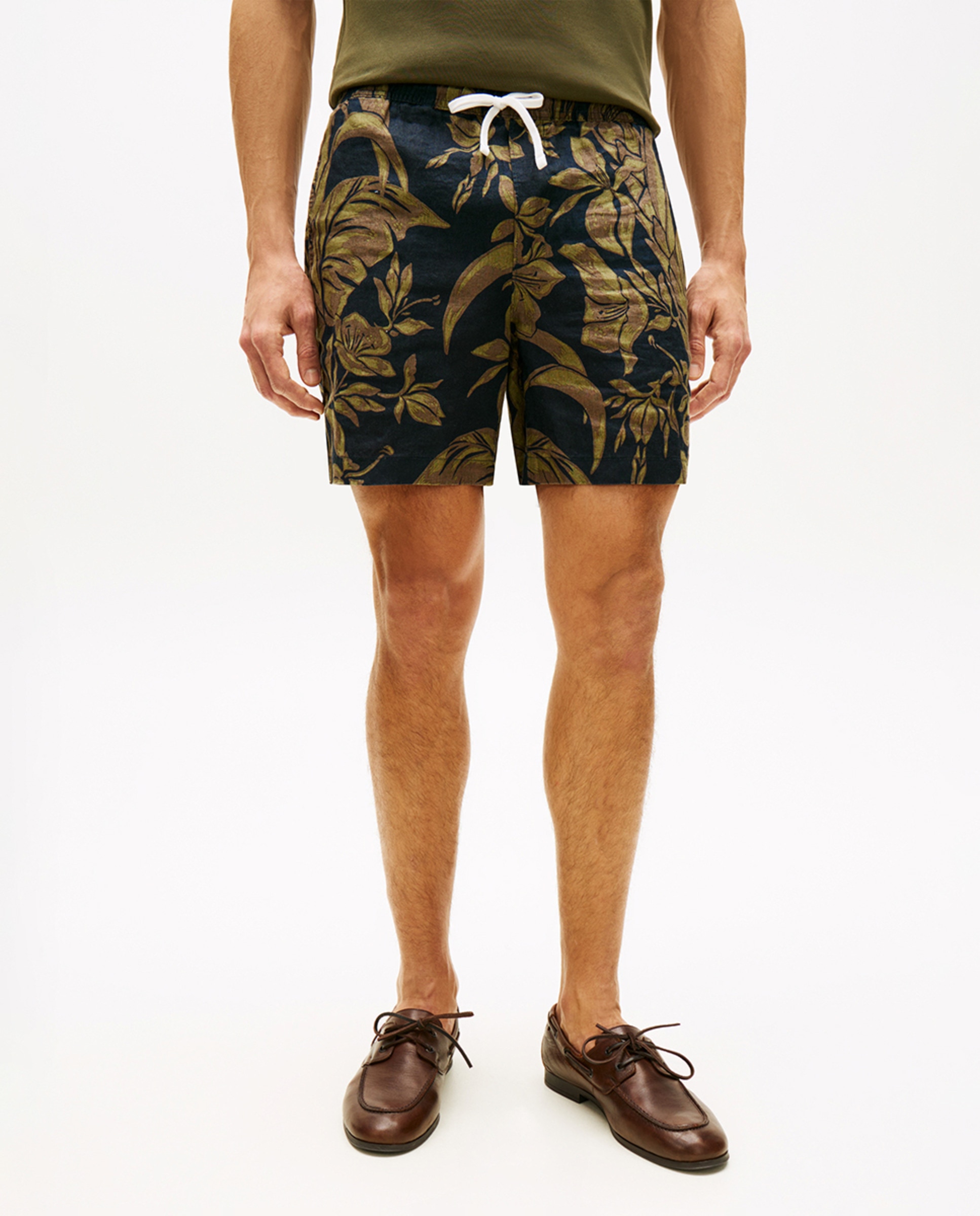 Bermudas de Linho Estampadas Multicolor-2