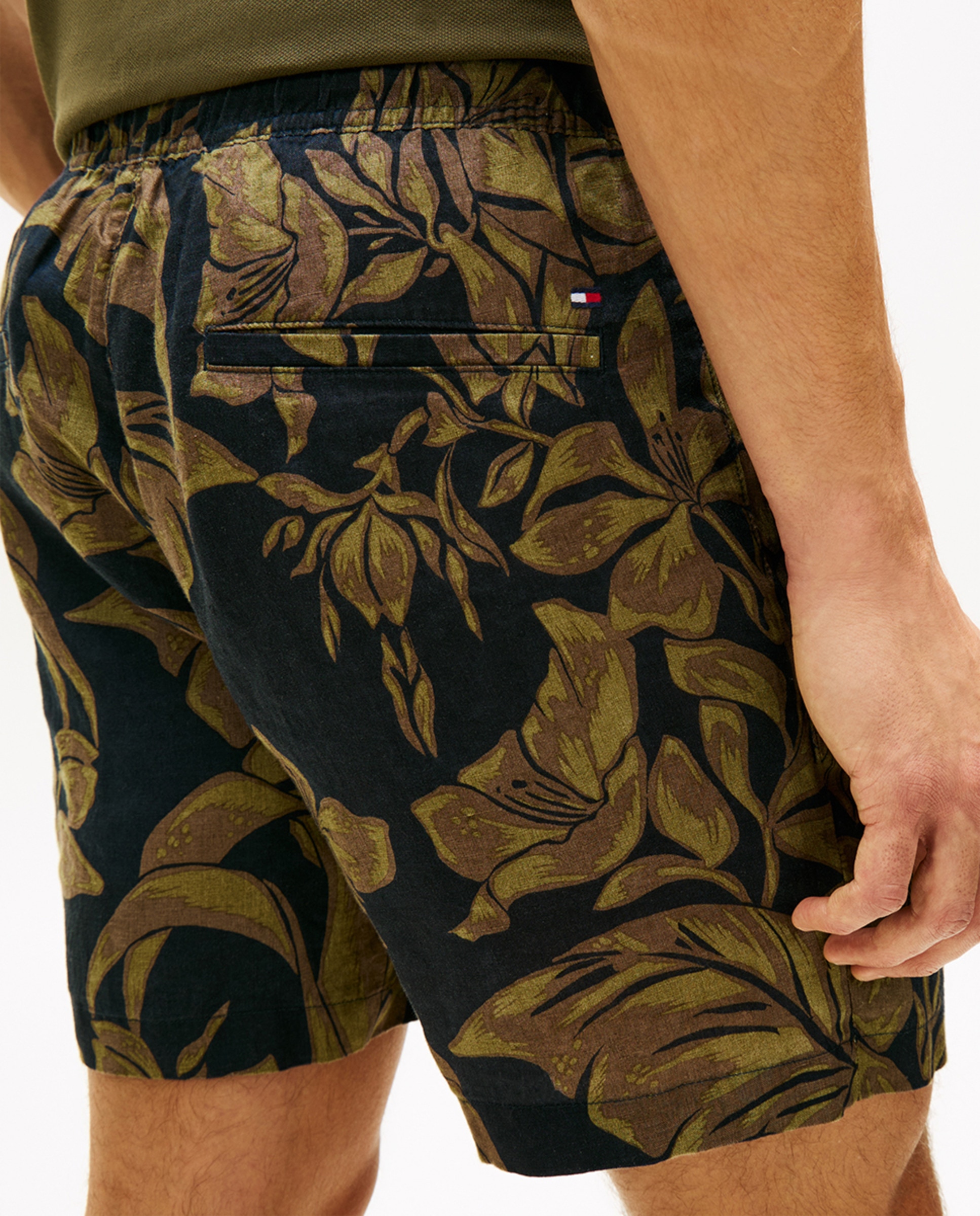 Bermudas de Linho Estampadas Multicolor-4