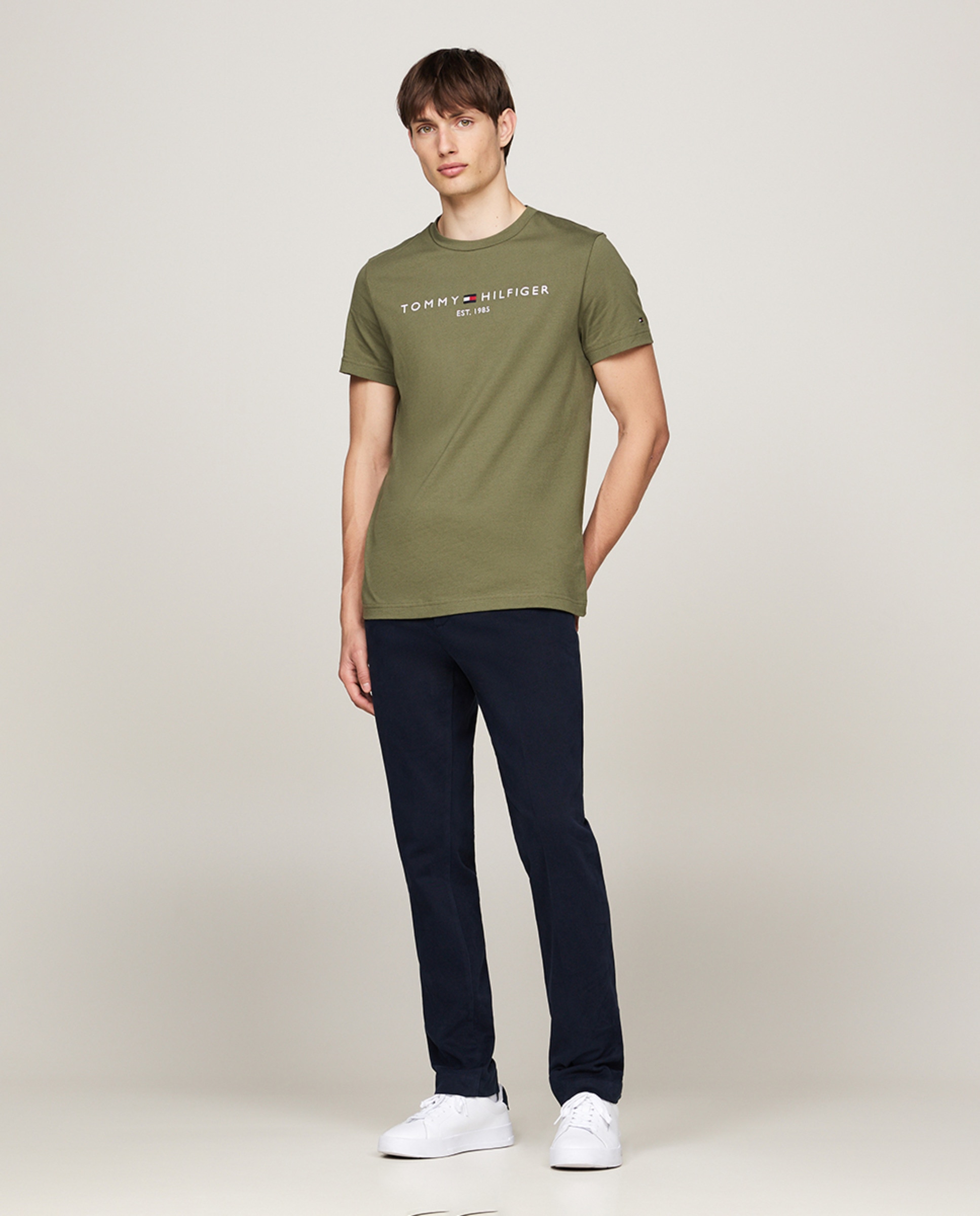 T-shirt de homem vermelha de manga curta Verde-militar-5