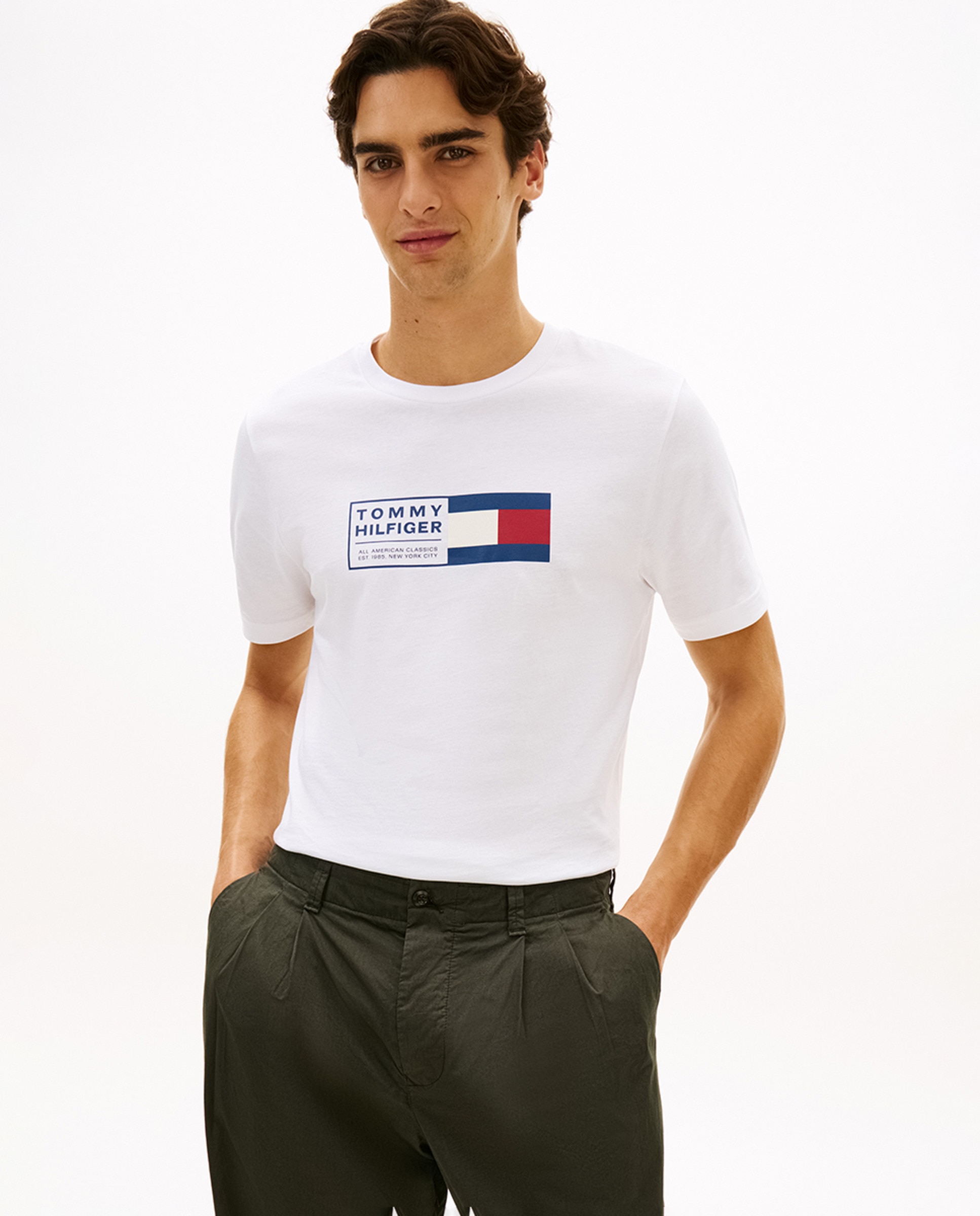 Imagem 0 de T-shirt de Manga Curta com Gola Redonda