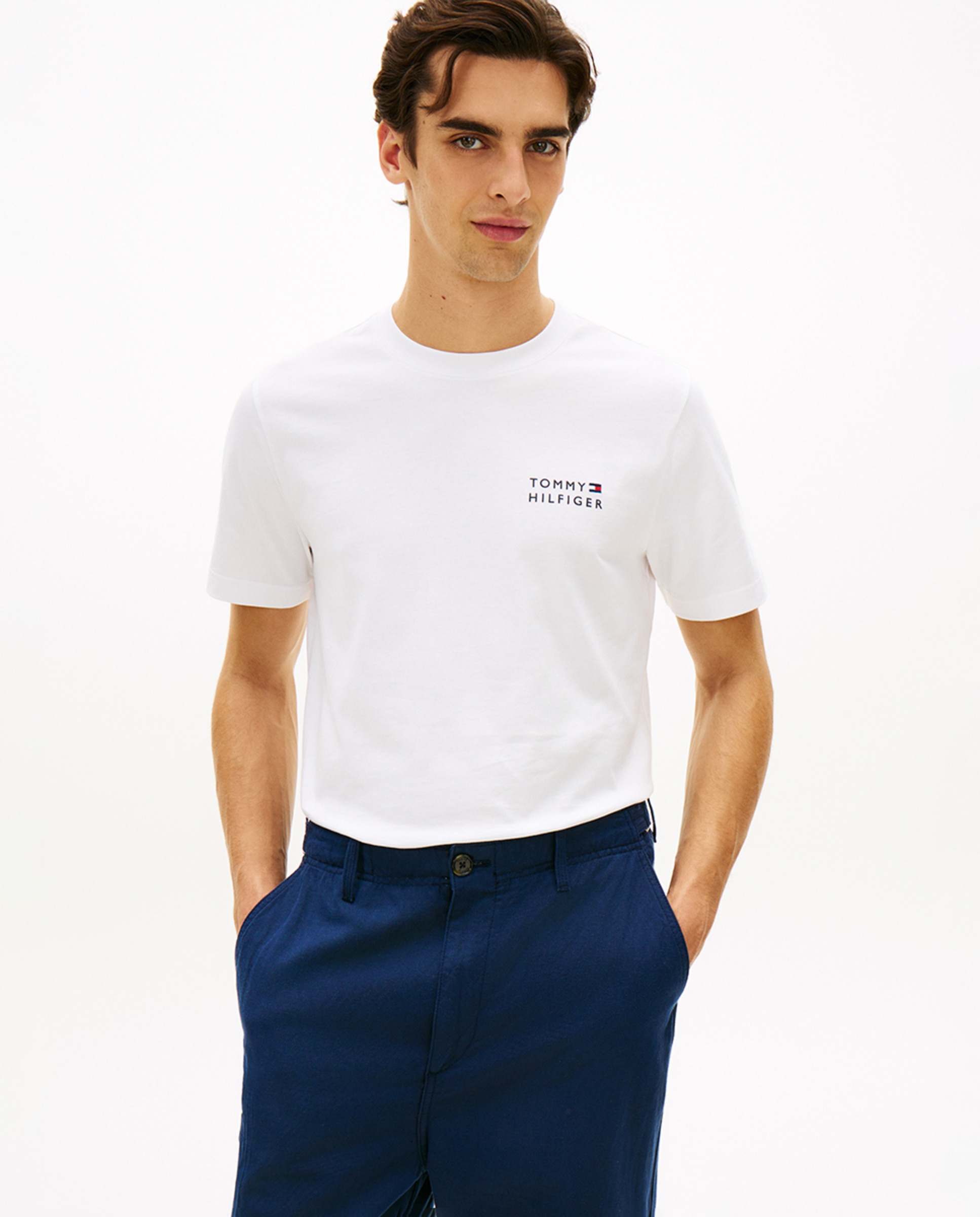 Imagem 0 de T-shirt de Manga Curta com Gola Redonda