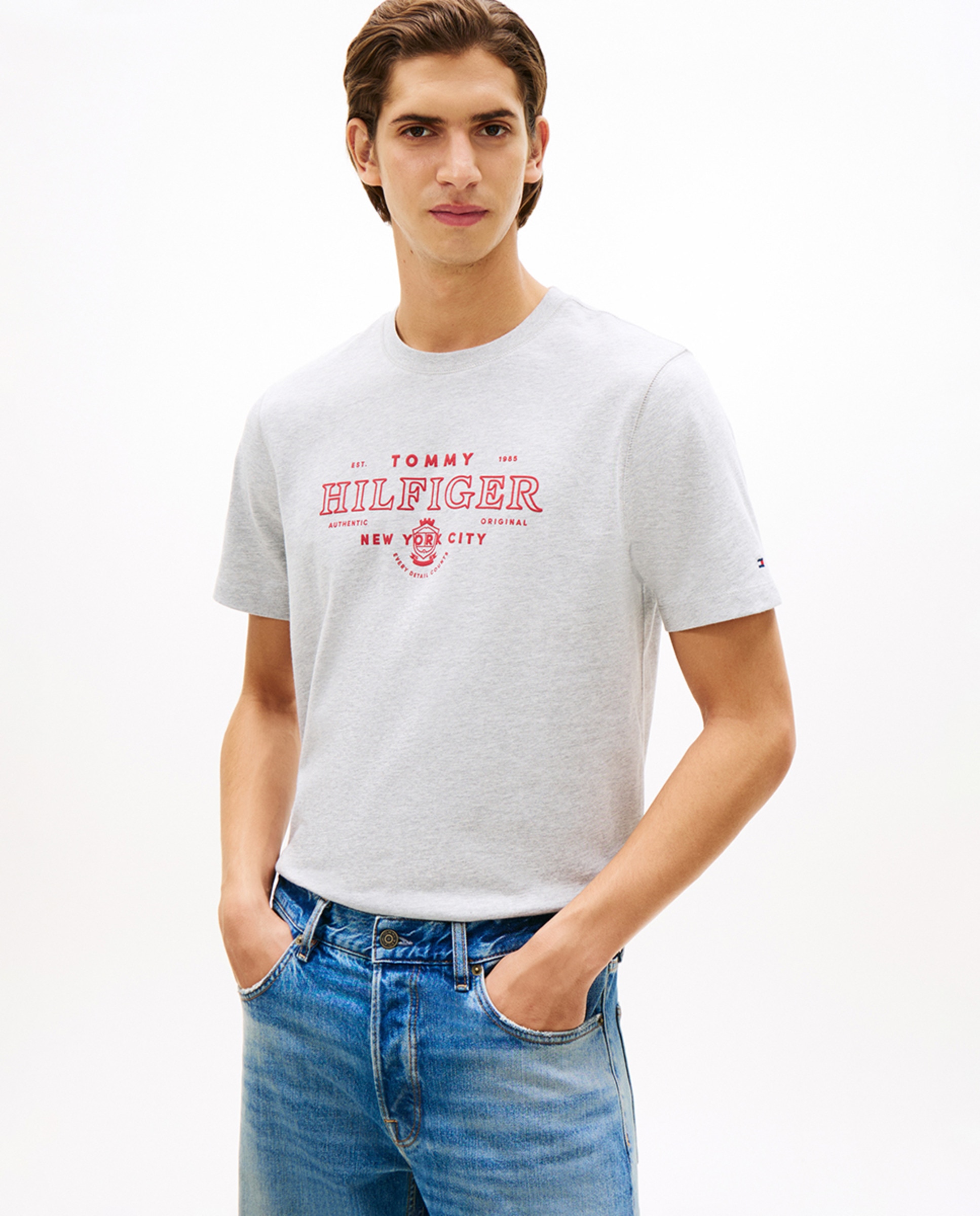 Imagem 0 de T-shirt de Manga Curta com Gola Redonda