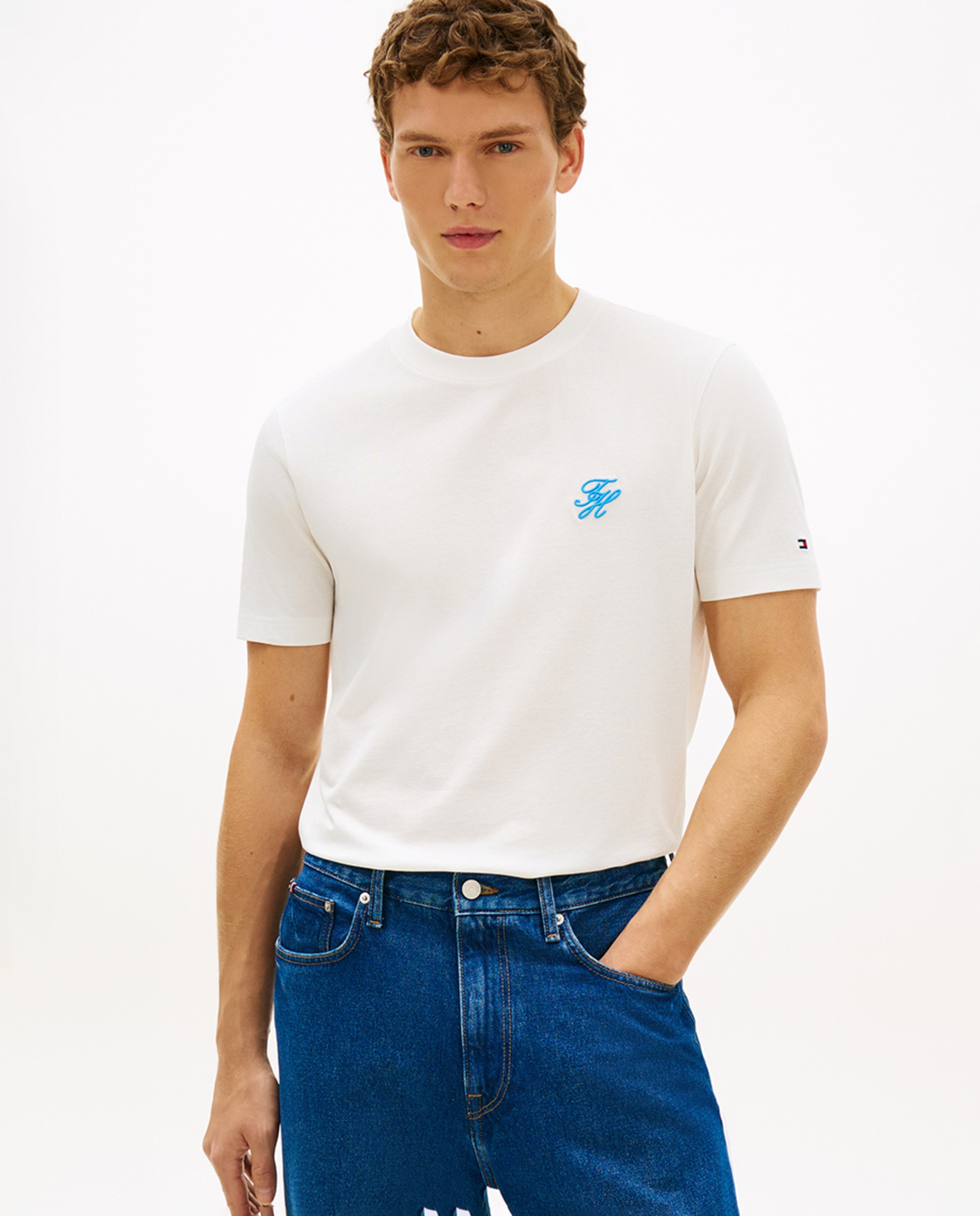 Imagem 0 de T-shirt de Manga Curta com Gola Redonda