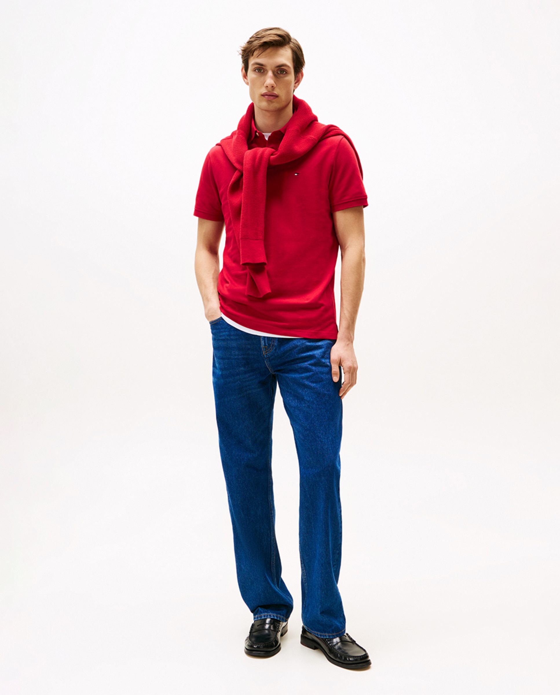 Imagen 5 de Polo regular con bandera bordada de Tommy Hilfiger - Rojo Rojo