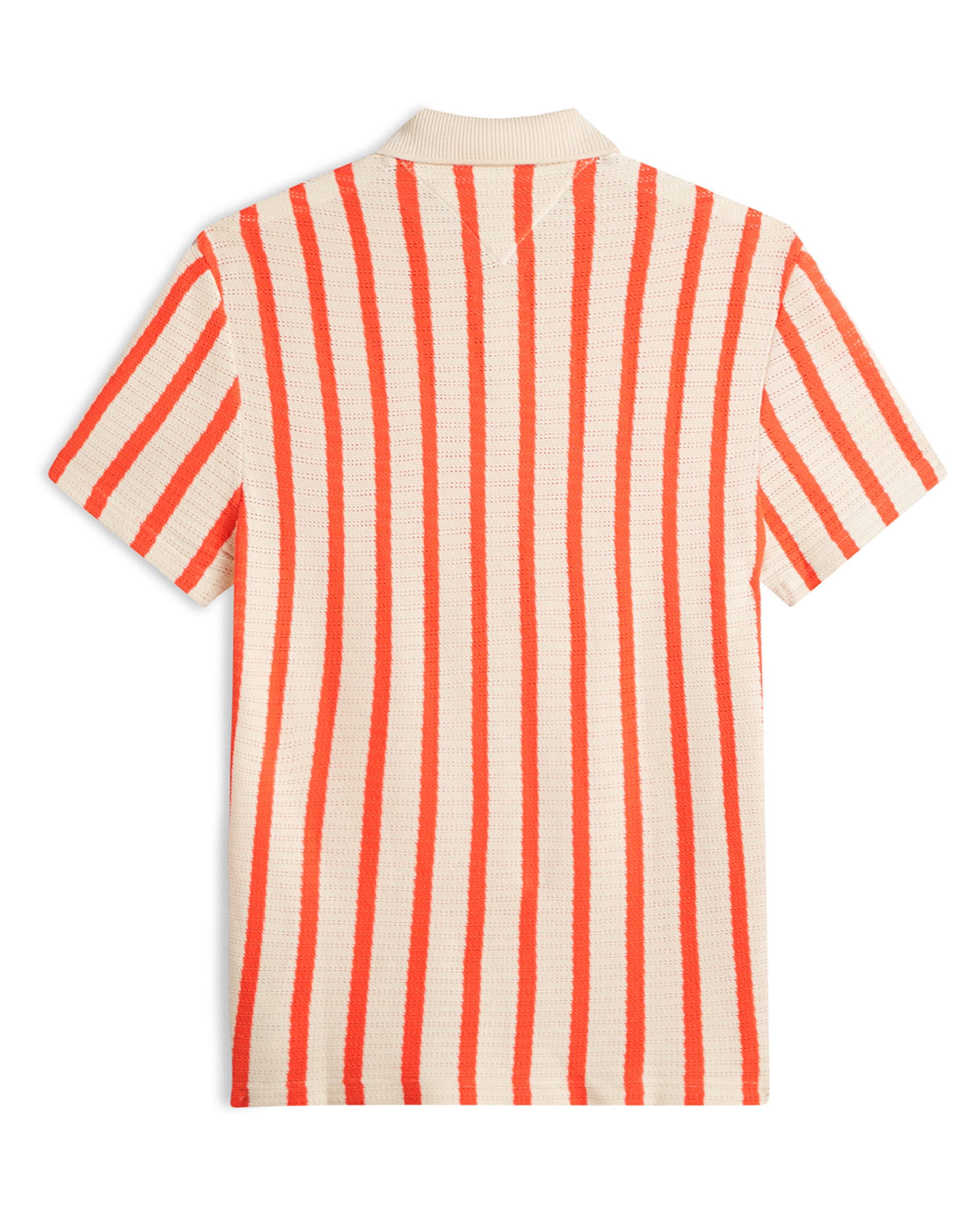Polo de Malha Estampado com Manga Curta Laranja-2