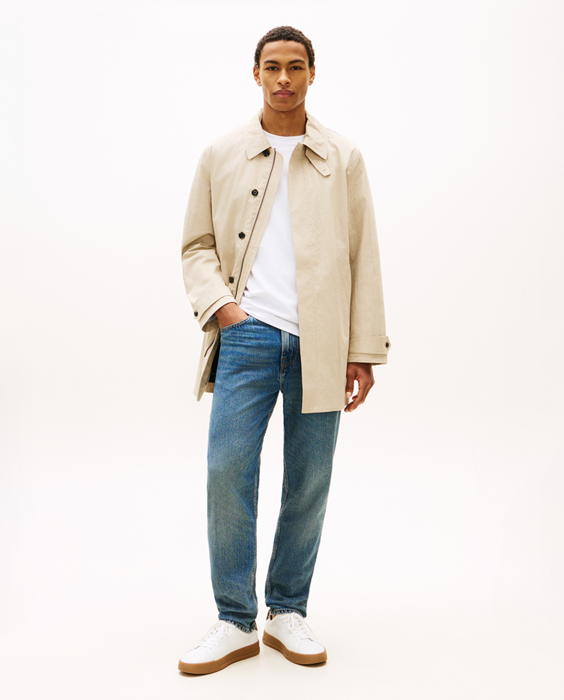 Imagem 0 de Gabardine de Algodão com Fecho Invisível de Botões e Fecho de Correr