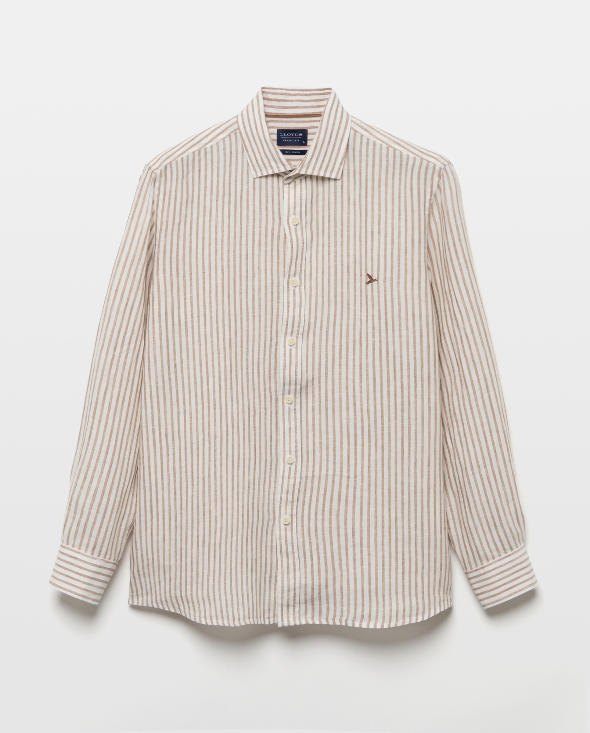 Camisa Classic Fit de Linho Verde-claro-1