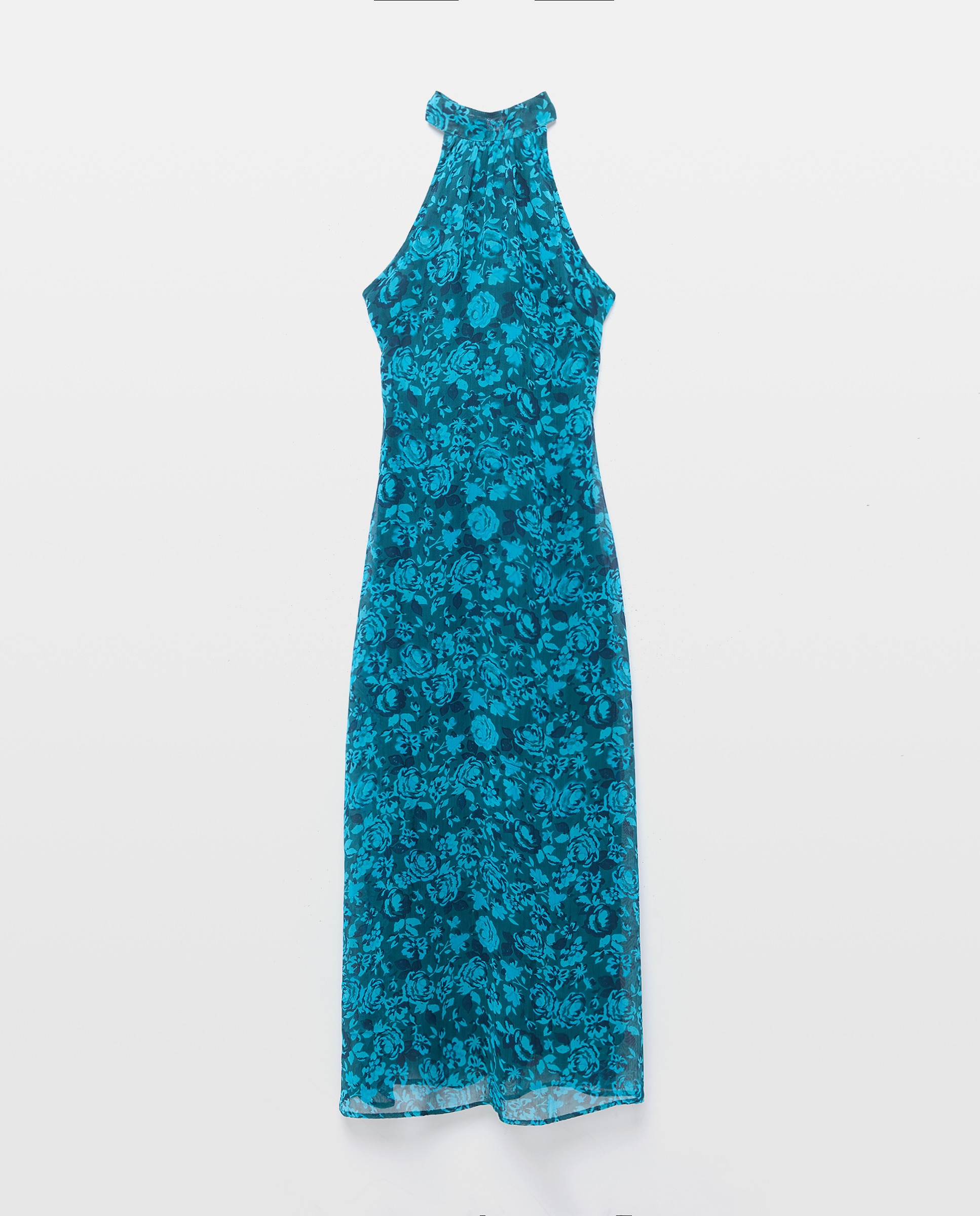 Vestido Halter com Estampado lzo Calor Verde-5