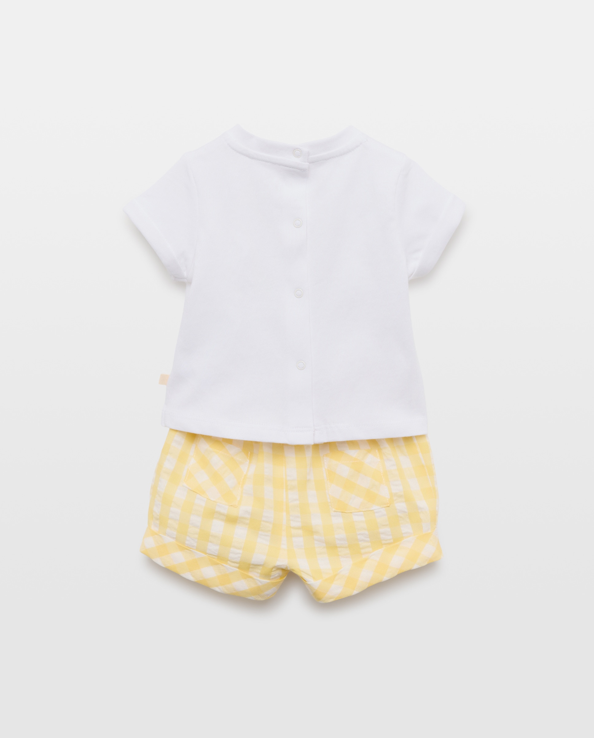 Conjunto de Duas Peças de Bebé Amarelo-2