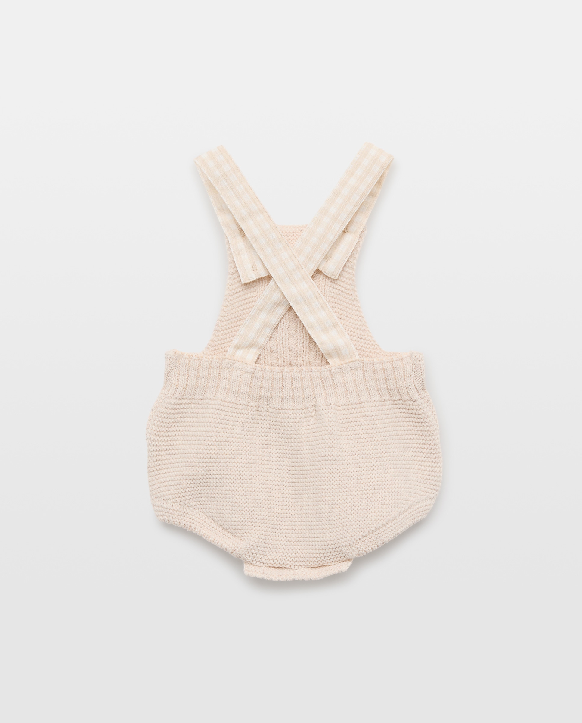 Babygrow em Tricot de Bombazina com Alça Vichy de Bebé Coconut El Corte Inglés Torrado-2