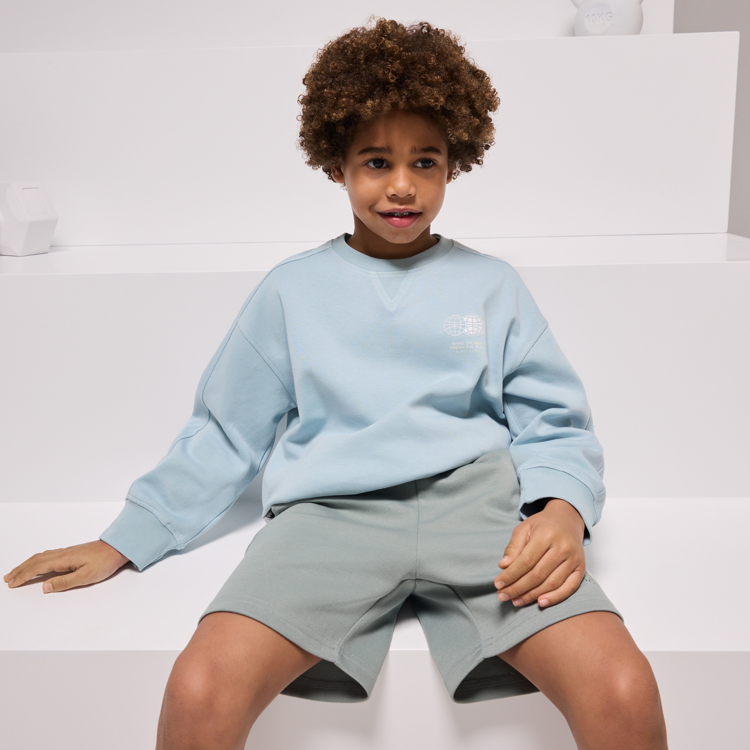 Sweatshirt de Gola Redonda Sportcasual de Menino Azul-claro-2