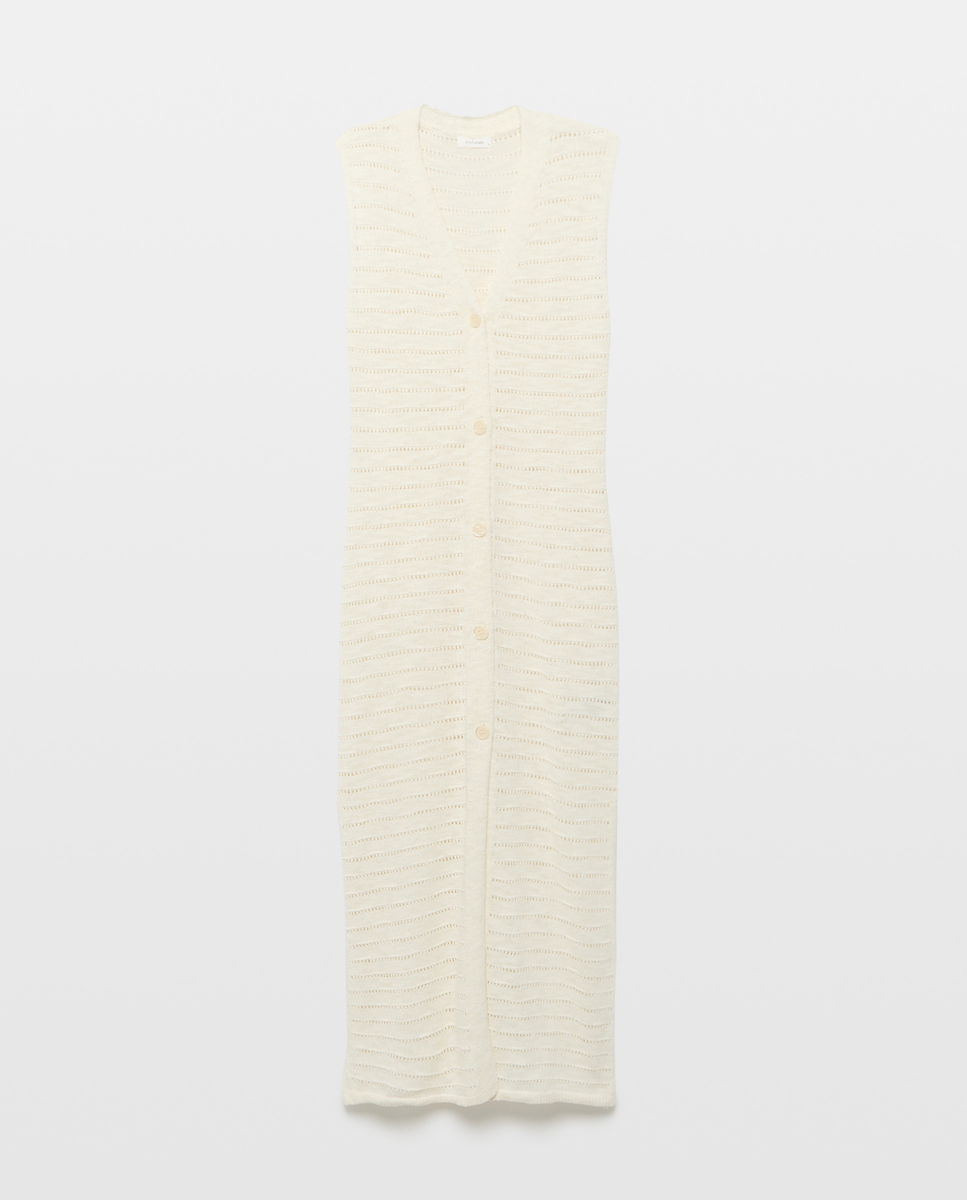 Vestido de Crochet com Botões 120 Cru-3