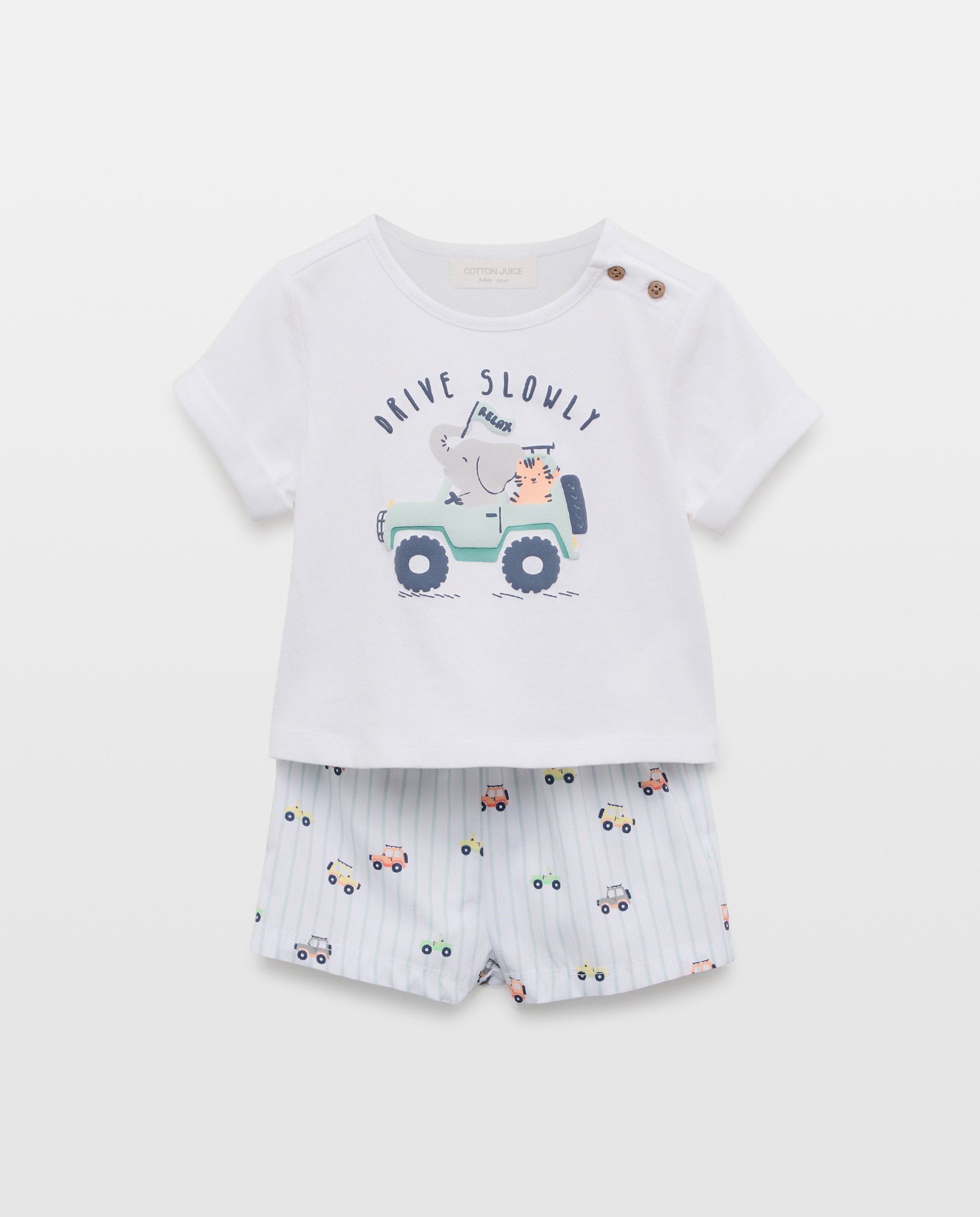 Imagem 0 de Pijama Curto de Bebé com Desenho de Elefante