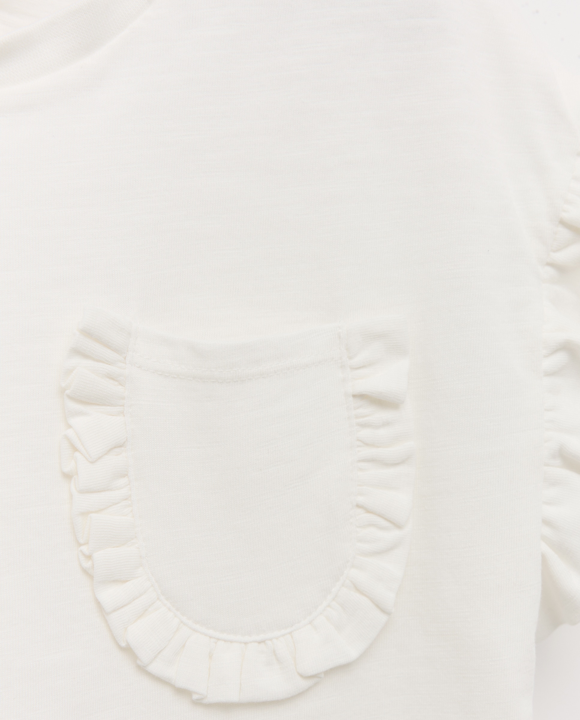 T-shirt de Manga Curta com Folho Bordado Cotton Juice Branco-marfim-5