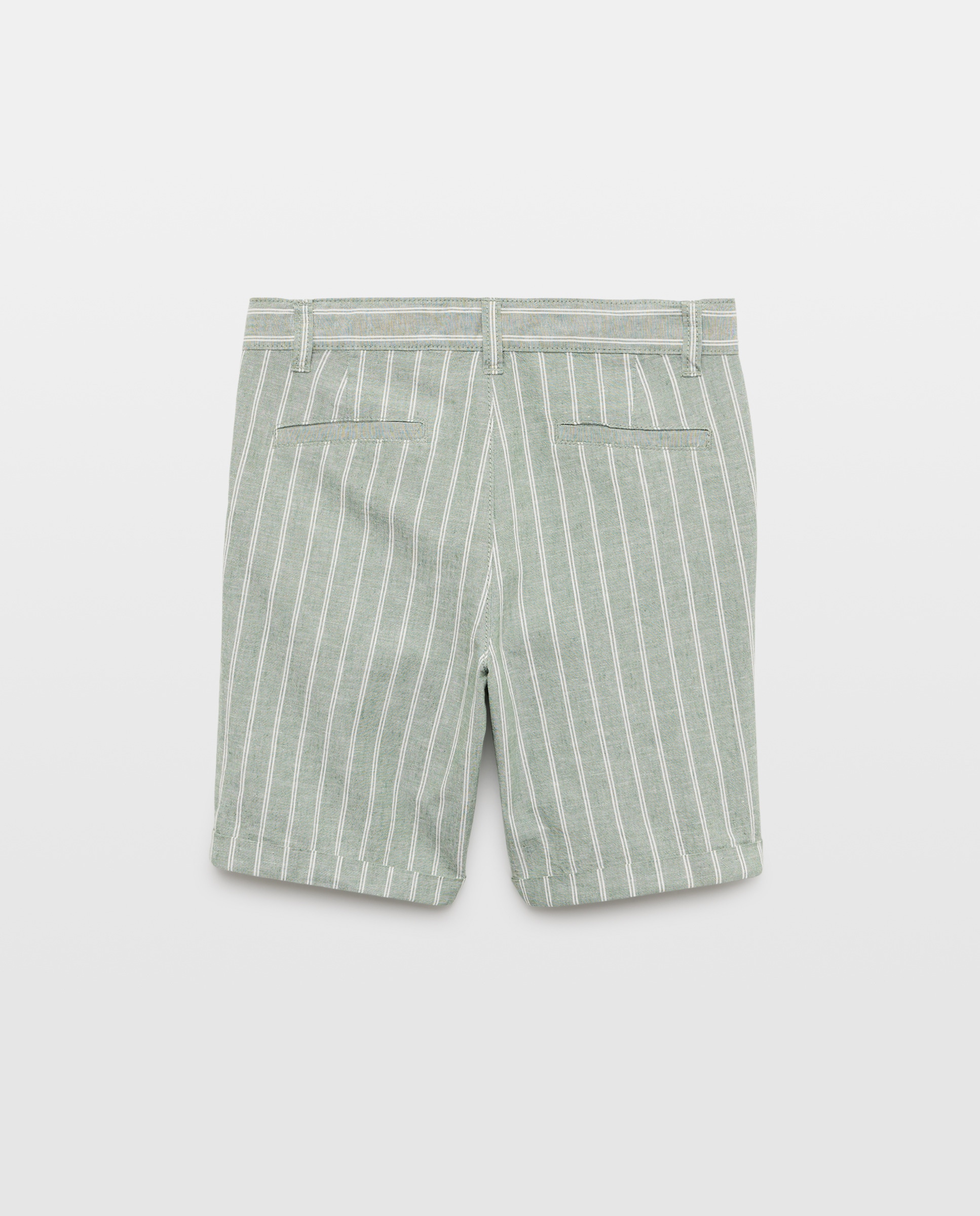 Bermuda de niño chino algodón-lino 520 Kaki-2