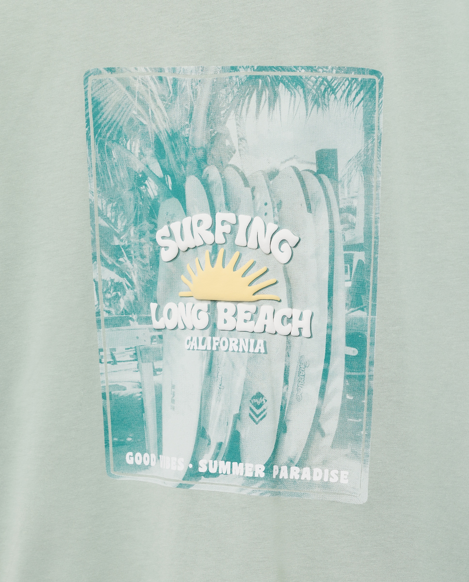 T-shirt de Manga Curta com Estampado Fotográfico Kids El Corte Inglés Verde-5