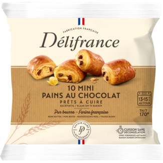 Mini Pão com Chocolate 10 unidades embalagem 250 g - Delifrance