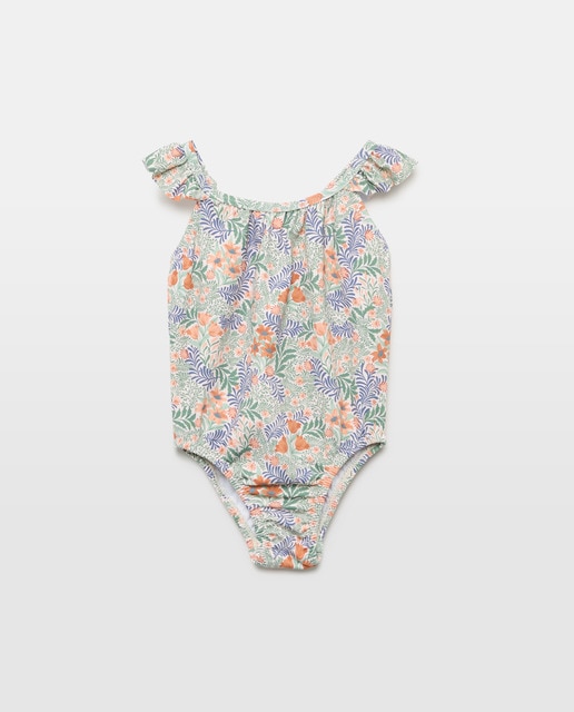 Imagen 0 de Bañador meses volante hombro de flores