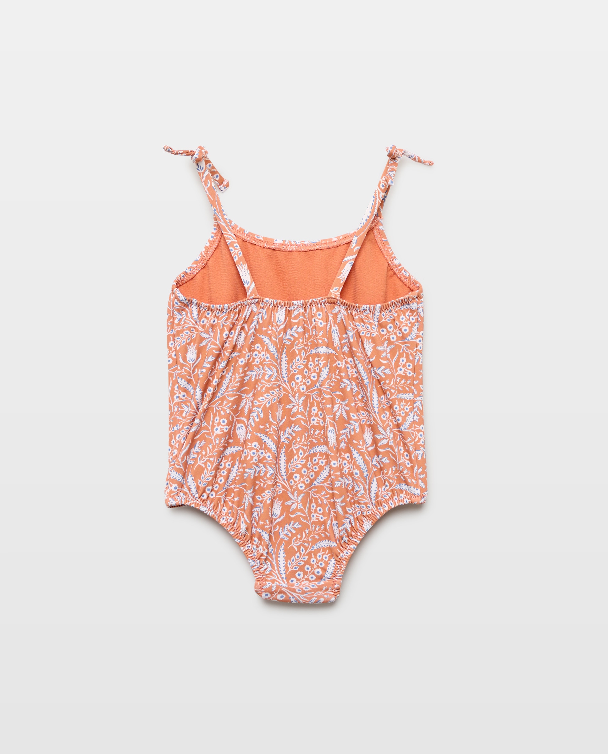 Bañador meses lazos de ramitas Naranja quemado-2