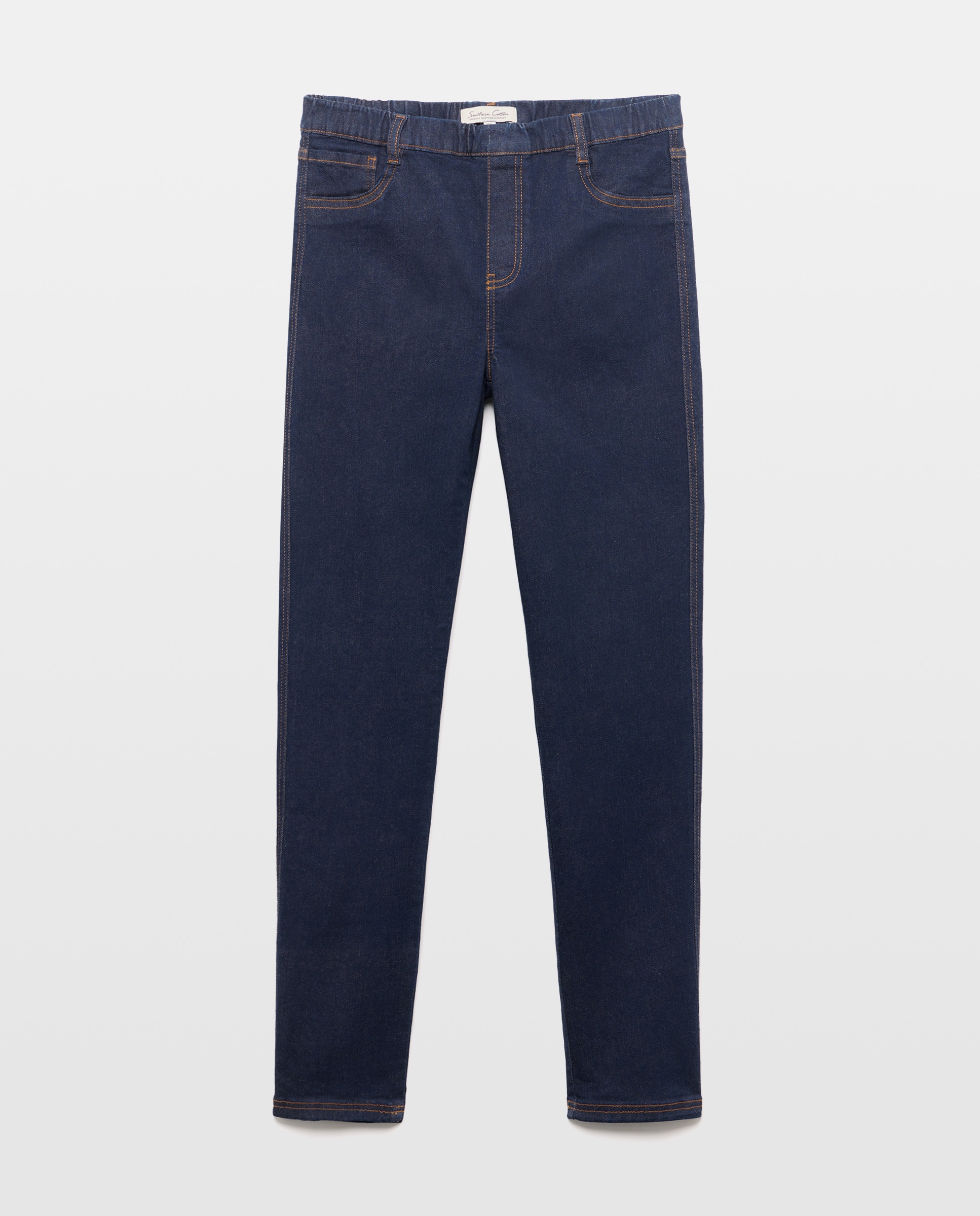 Jeans straight lisas de mulher Preto-4