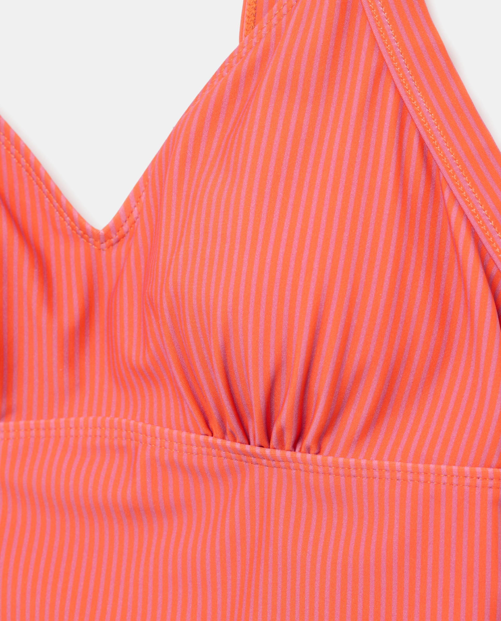 Bañador mujer embarazada tirantes contrastre Rosa-2