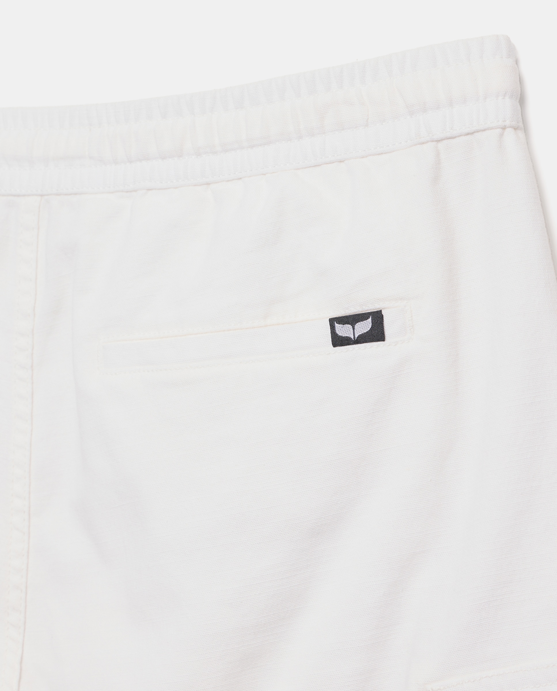 Bermudas Cargo com Elástico na Cintura Branco-5