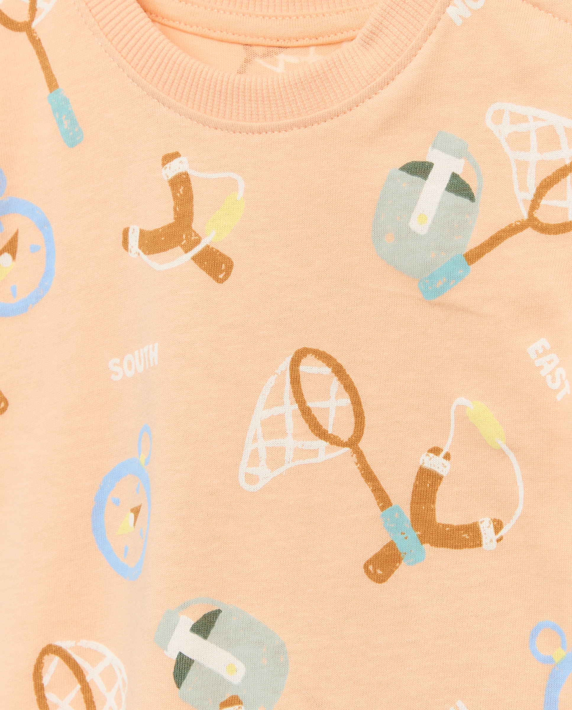 T-shirt de Bebé com Manga Curta e Fantasia 660 Laranja-3