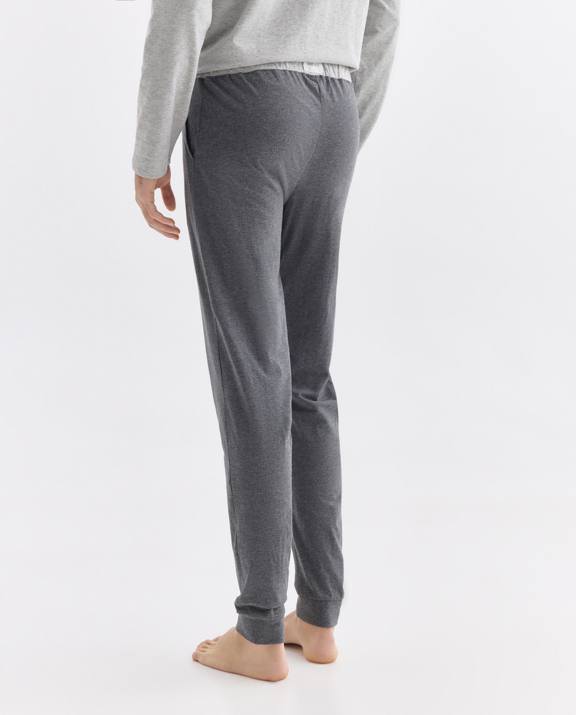 Calças de Malha Cinzento-3