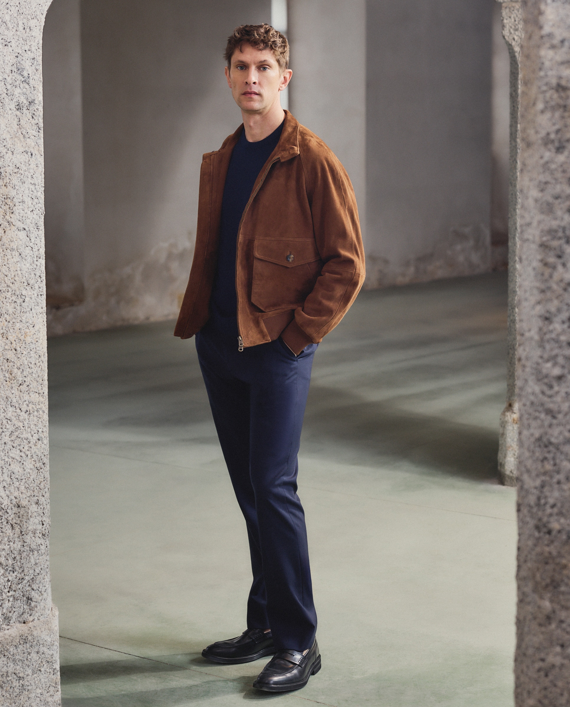 Calças Desportivas Regular Fit Azul-marinho-1