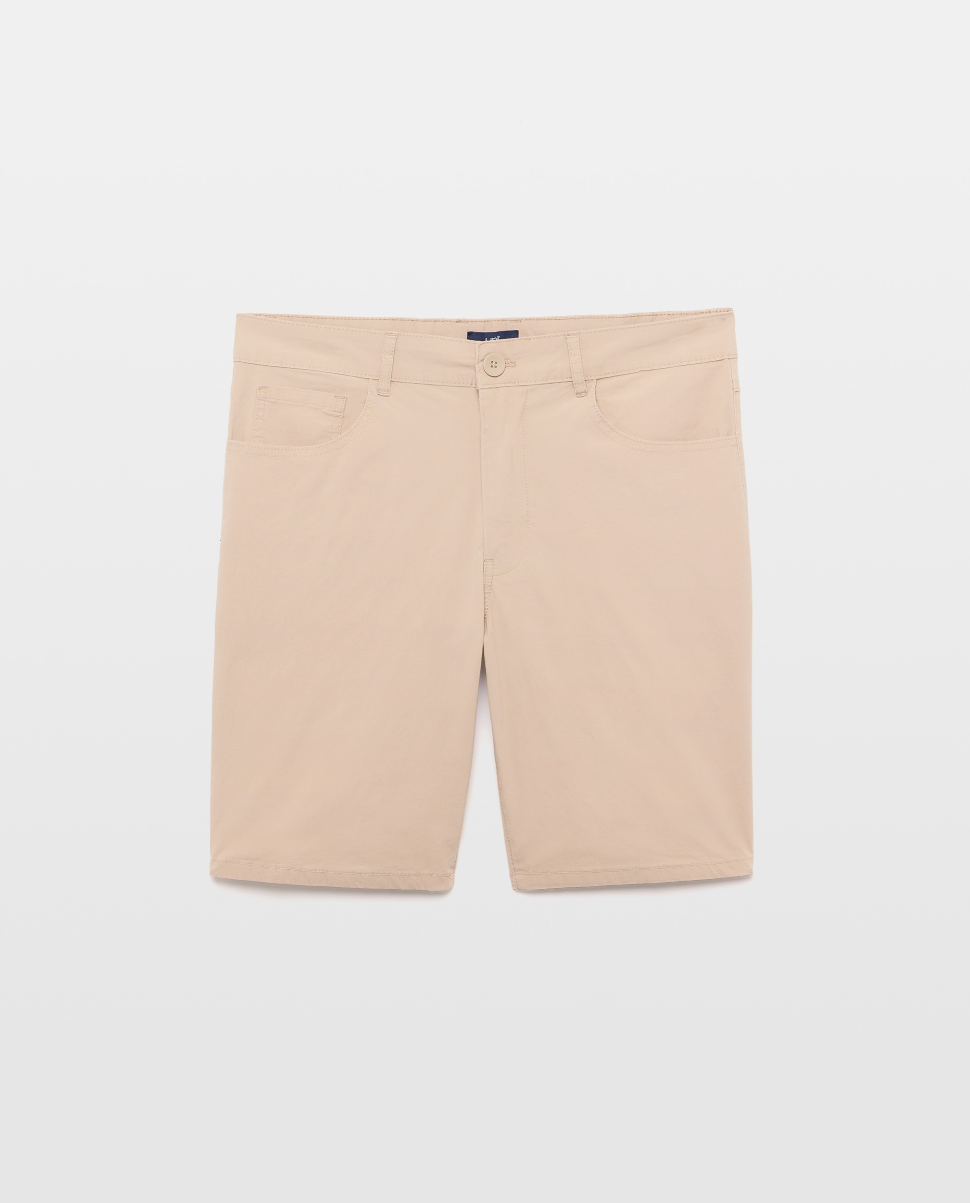Bermuda hombre cinco bolsillos lavado regular fit 730 Camel-4