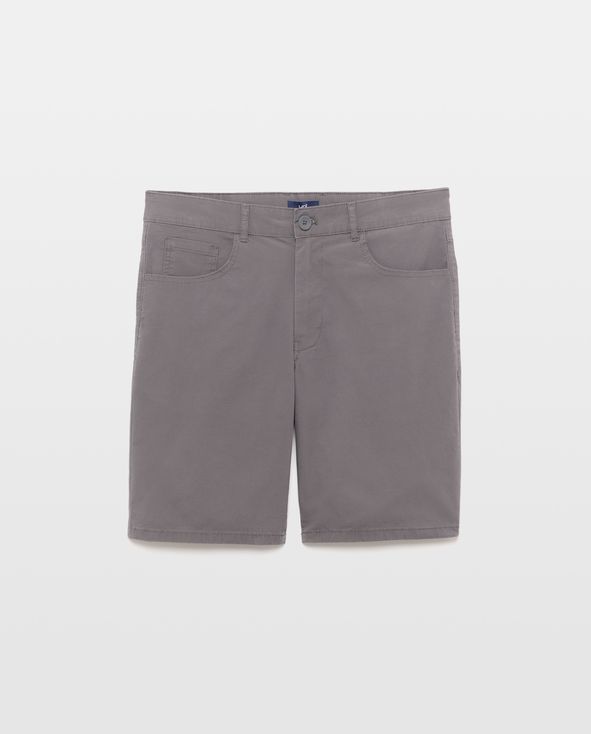 Bermuda hombre cinco bolsillos lavado regular fit 830 Antracita-4