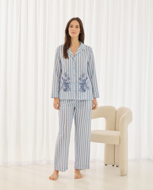 Imagem 0 de Pijama Camiseiro aos Quadrados Vichy