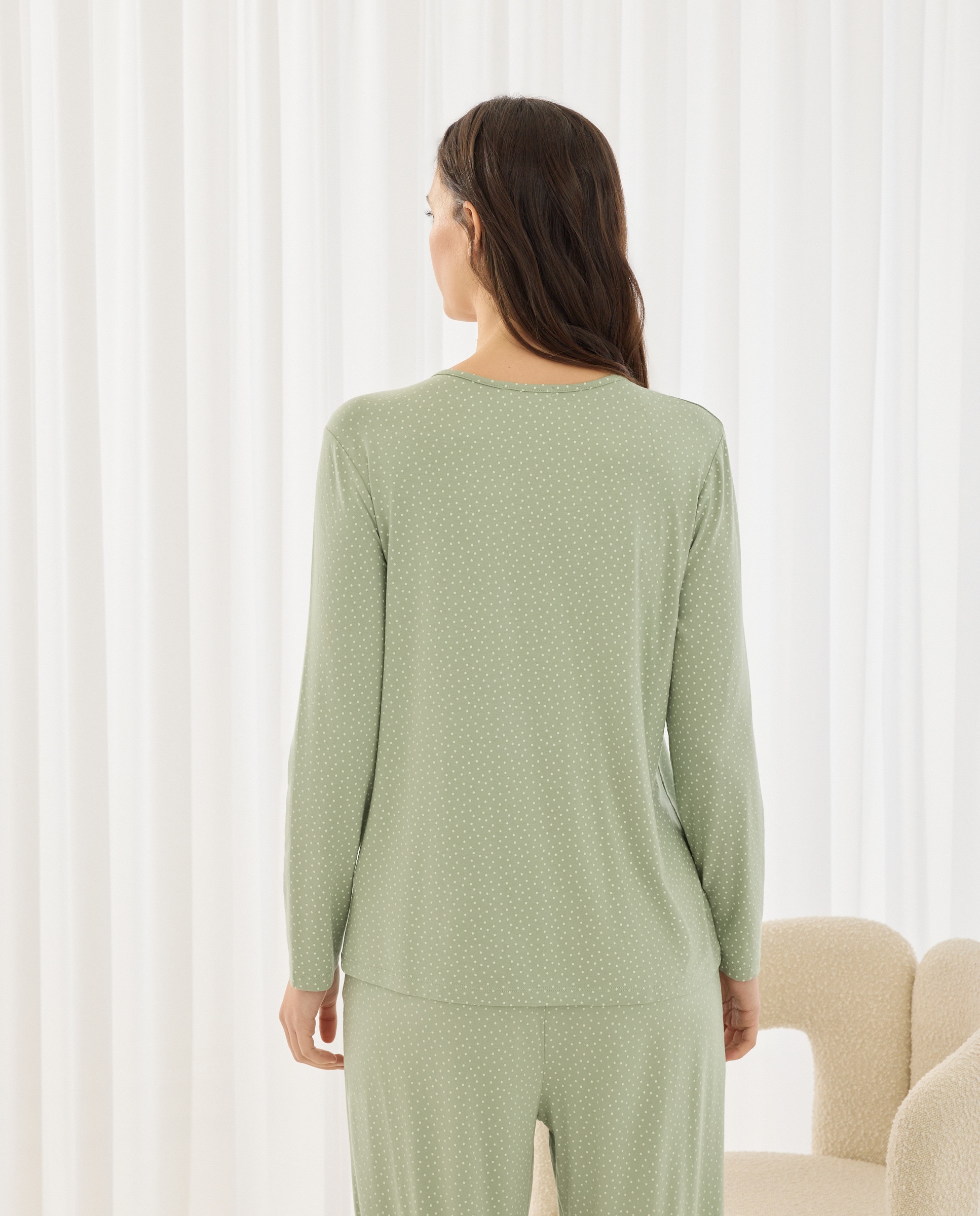 T-shirt de Viscose Estampada Verde-3