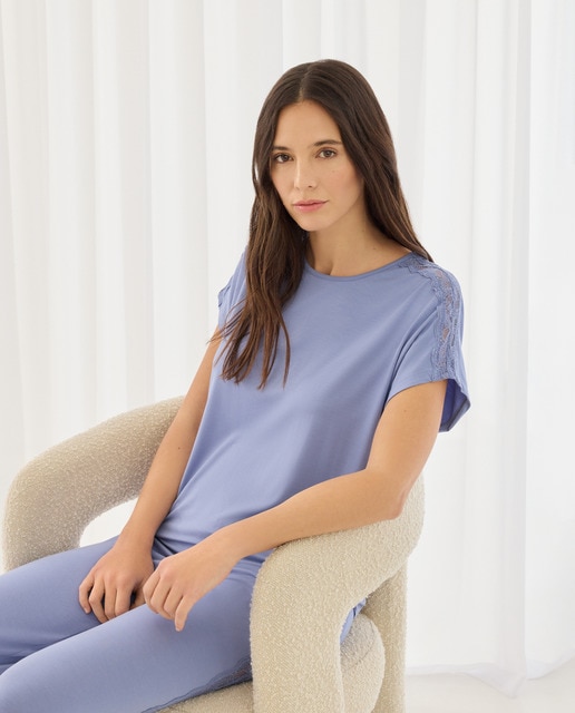 Imagem 0 de T-shirt de Viscose Lisa