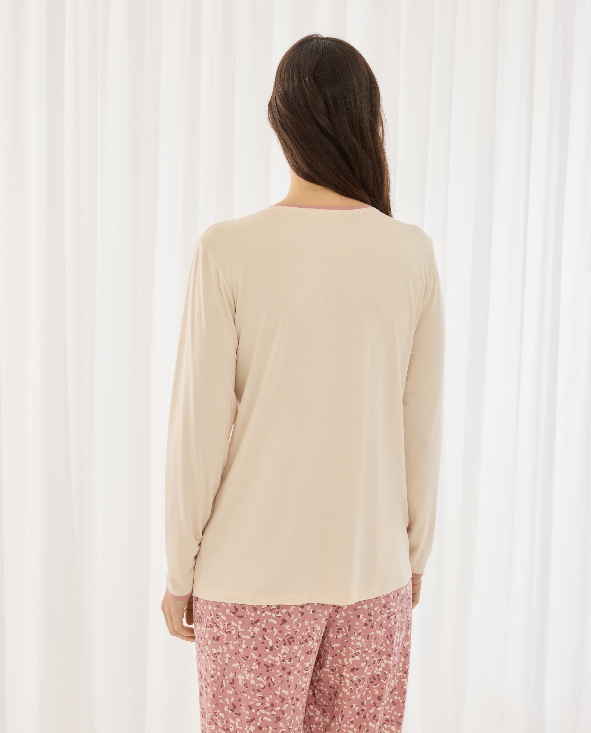 Camisola de Pijama com Estampado Floral Rice Paper-3