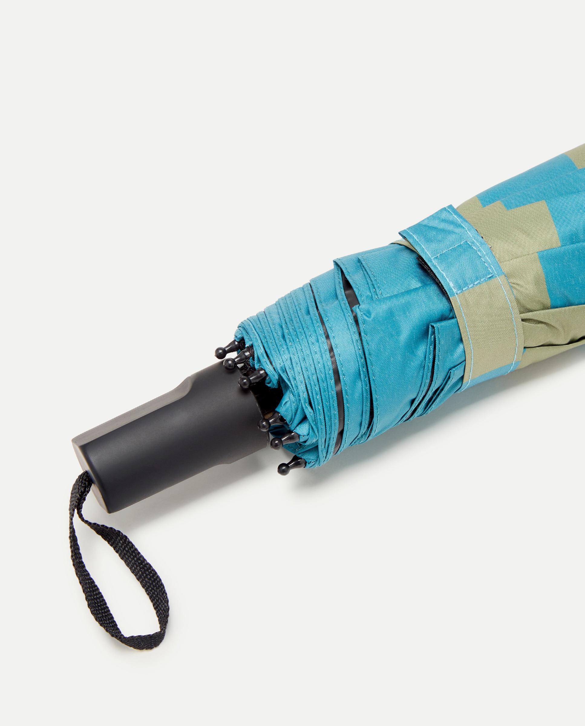 Guarda-Chuva Automático com Estampado às Riscas Azul-3