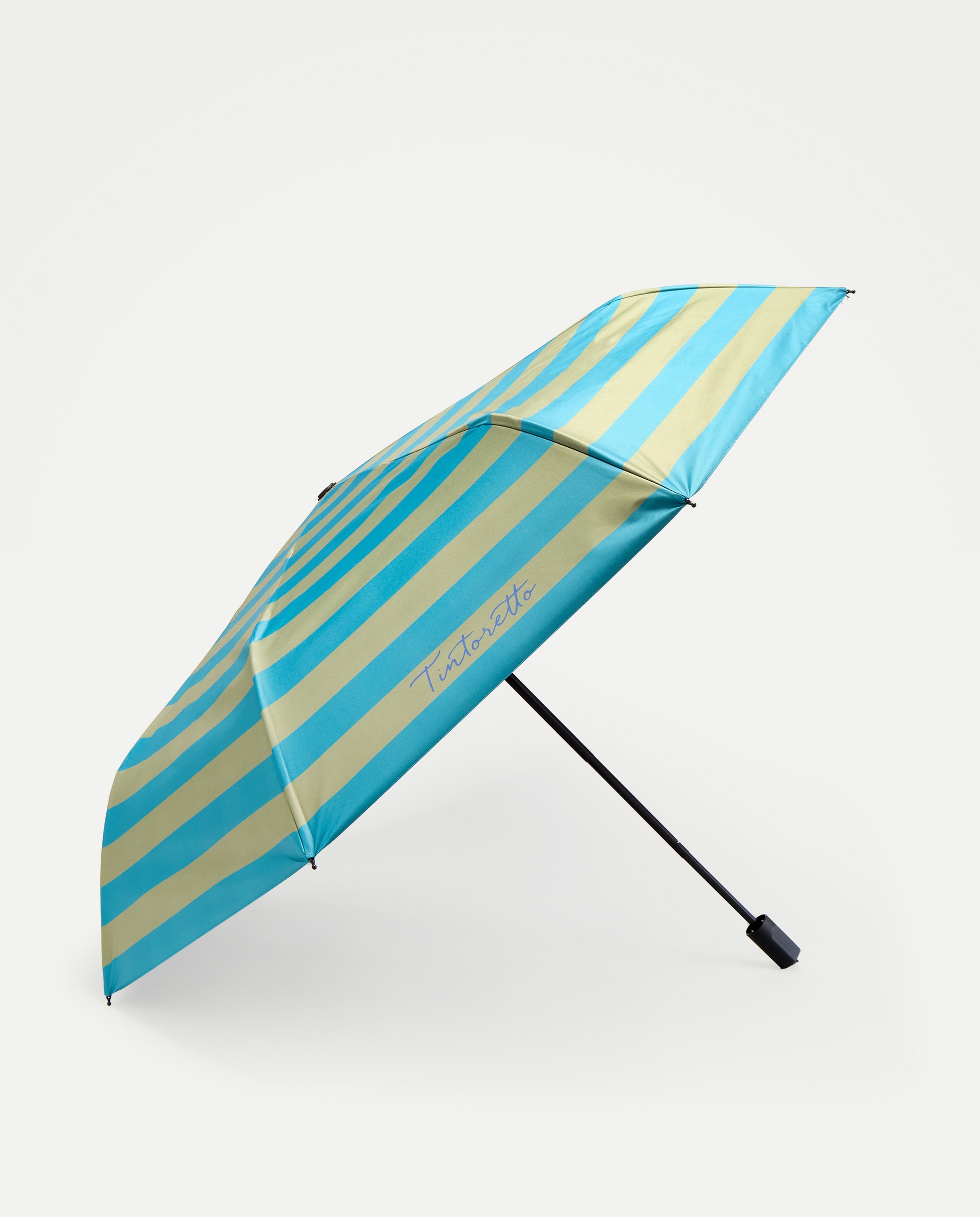 Guarda-Chuva Automático com Estampado às Riscas Azul-1