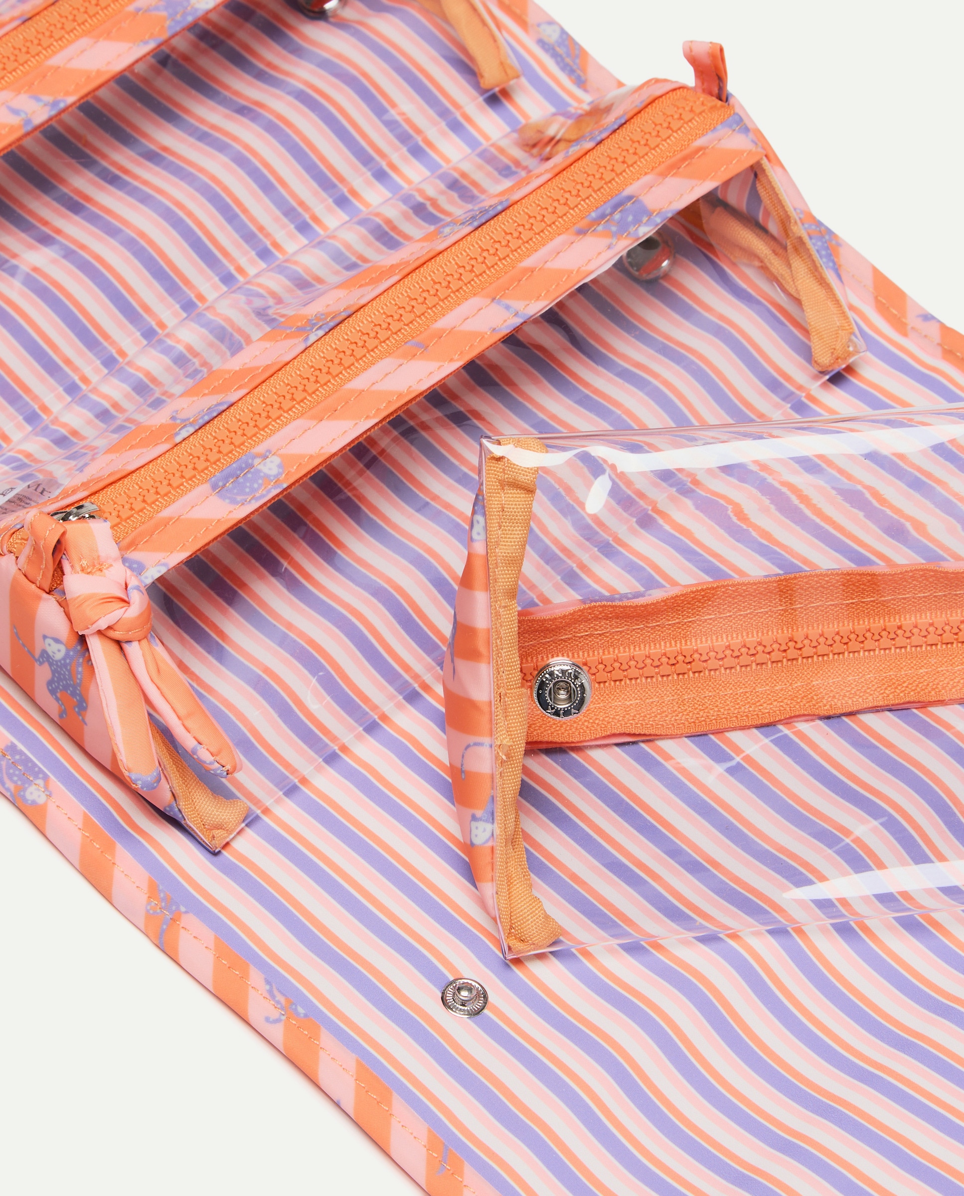 Nécessaire Desdobrável com Estampado 660 Laranja-4