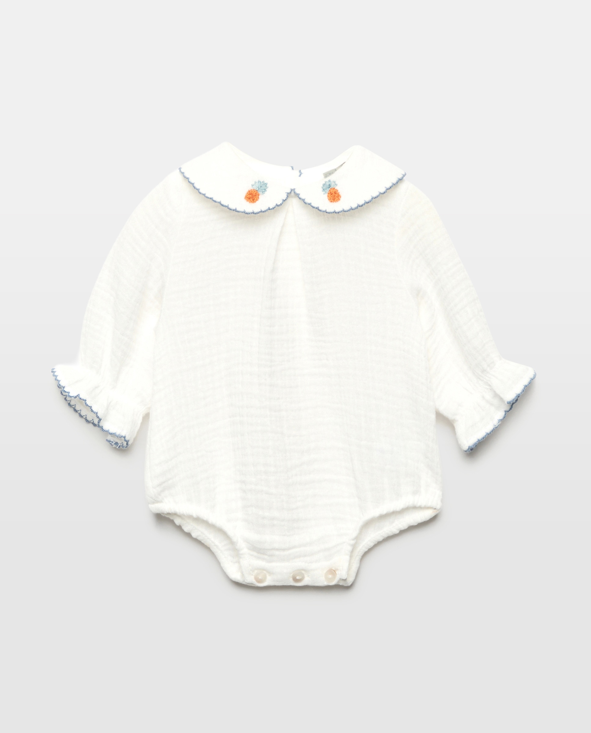 Imagem 0 de Body de Bebé com Manga Comprida e Frutas Bordadas à Mão