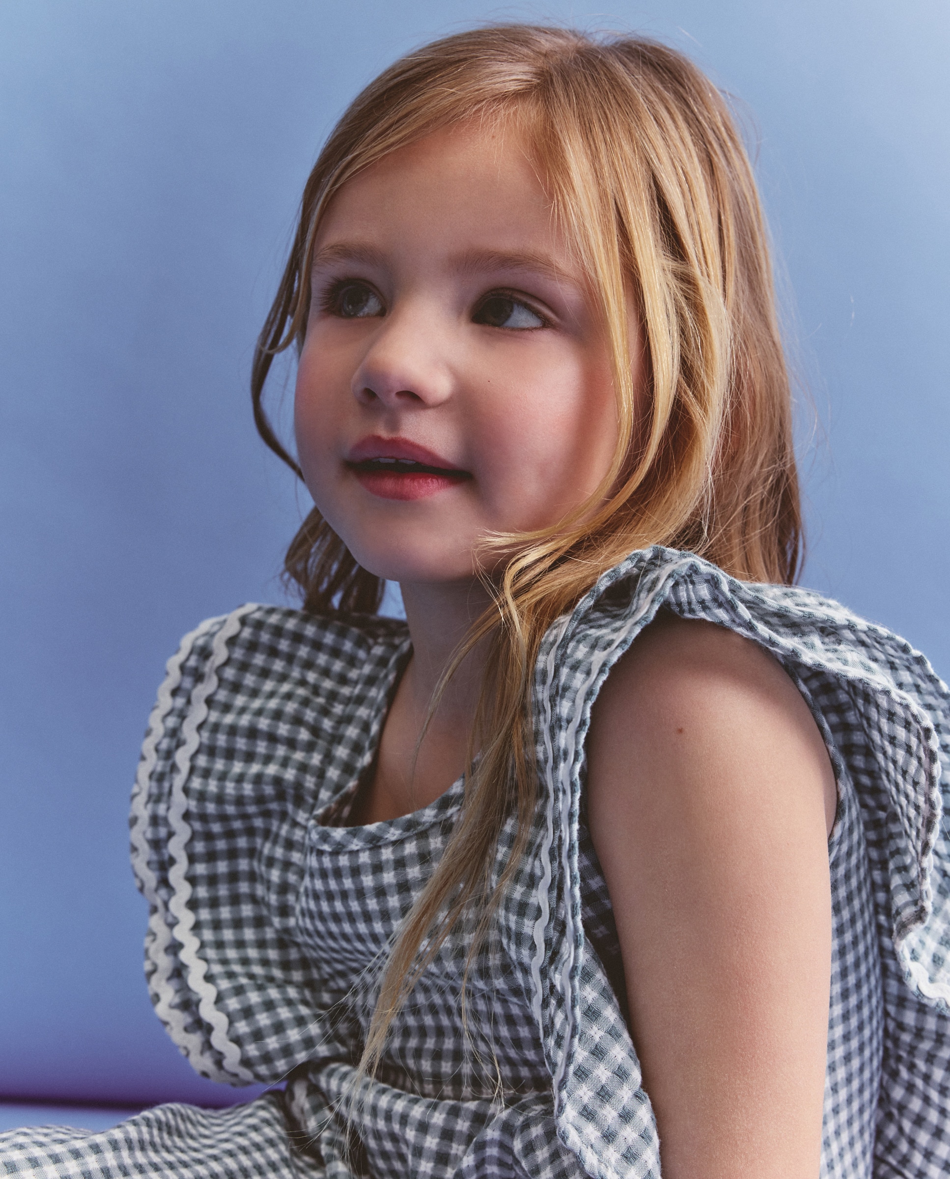 Blusa Vichy sem Mangas Verde-4