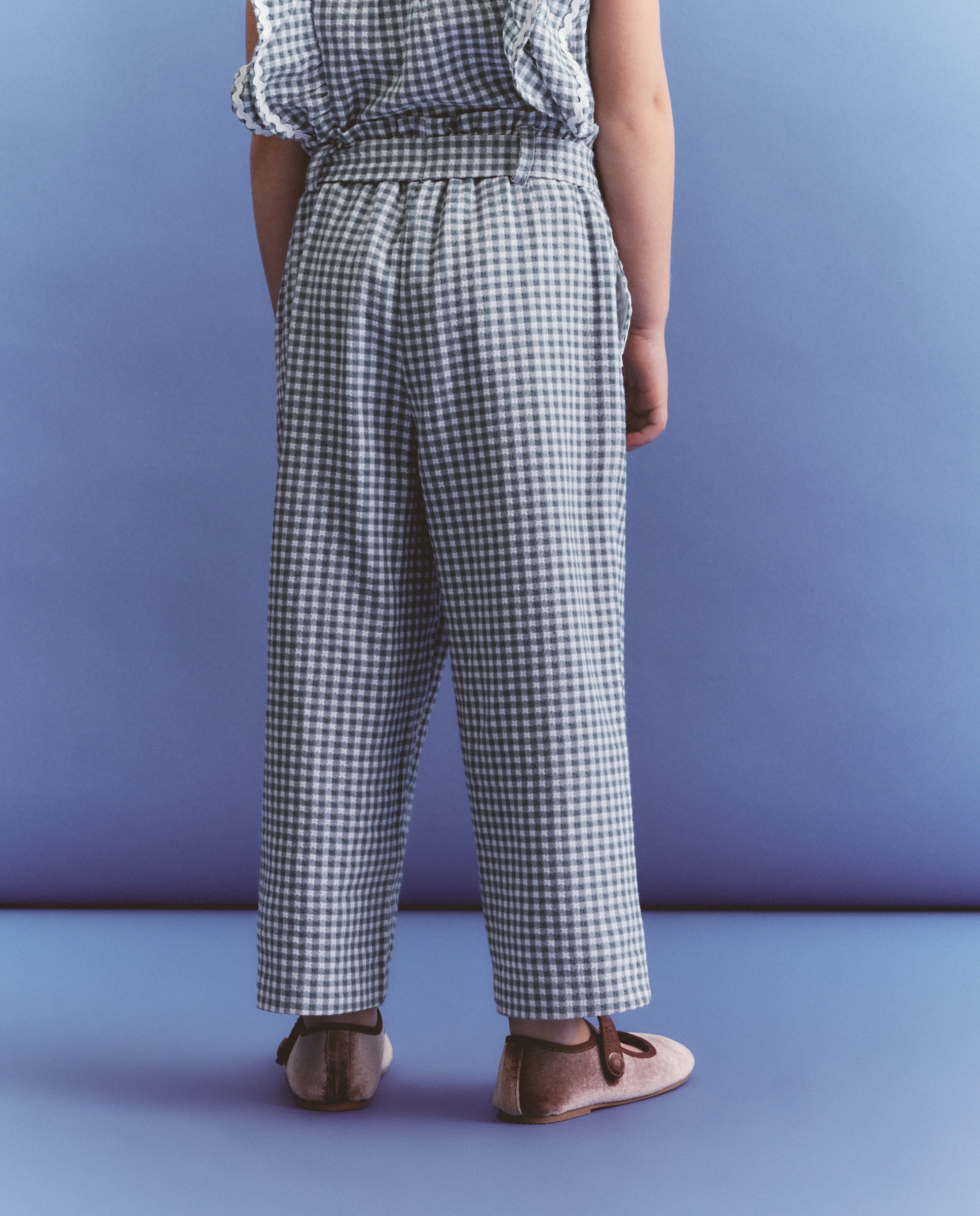 Calças Vichy Verde-3