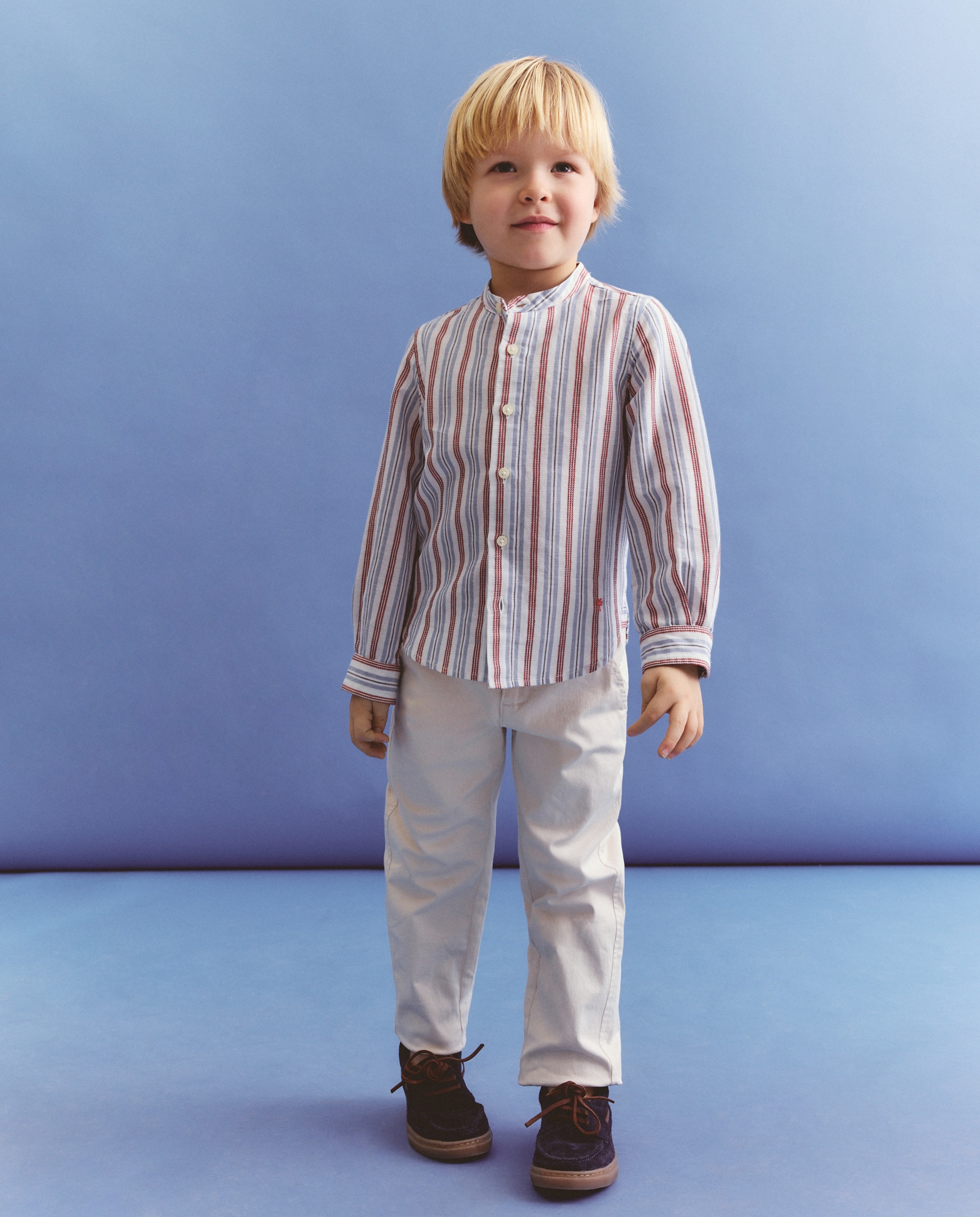 Camisa de Manga Comprida e Gola à Padre com Risca de Fantasia Coconut El Corte Inglés Vermelho-2