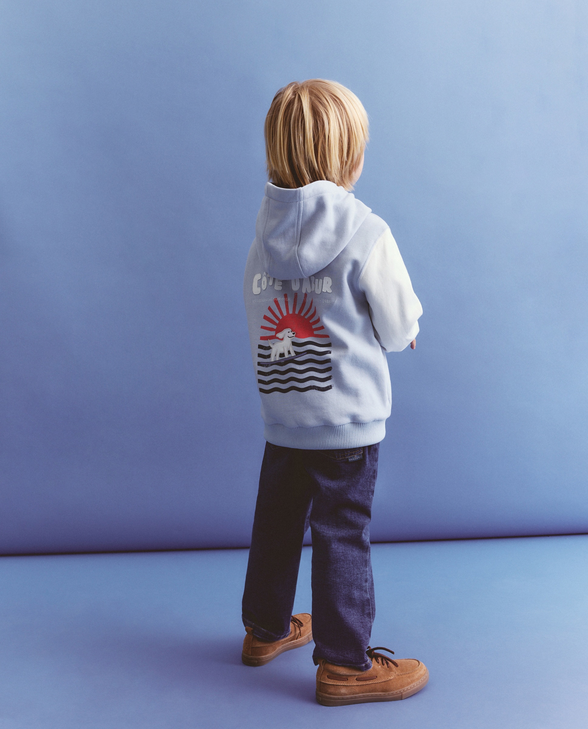 Sweatshirt com Capuz Waffle e Cortes Bicolor Multicolor-3