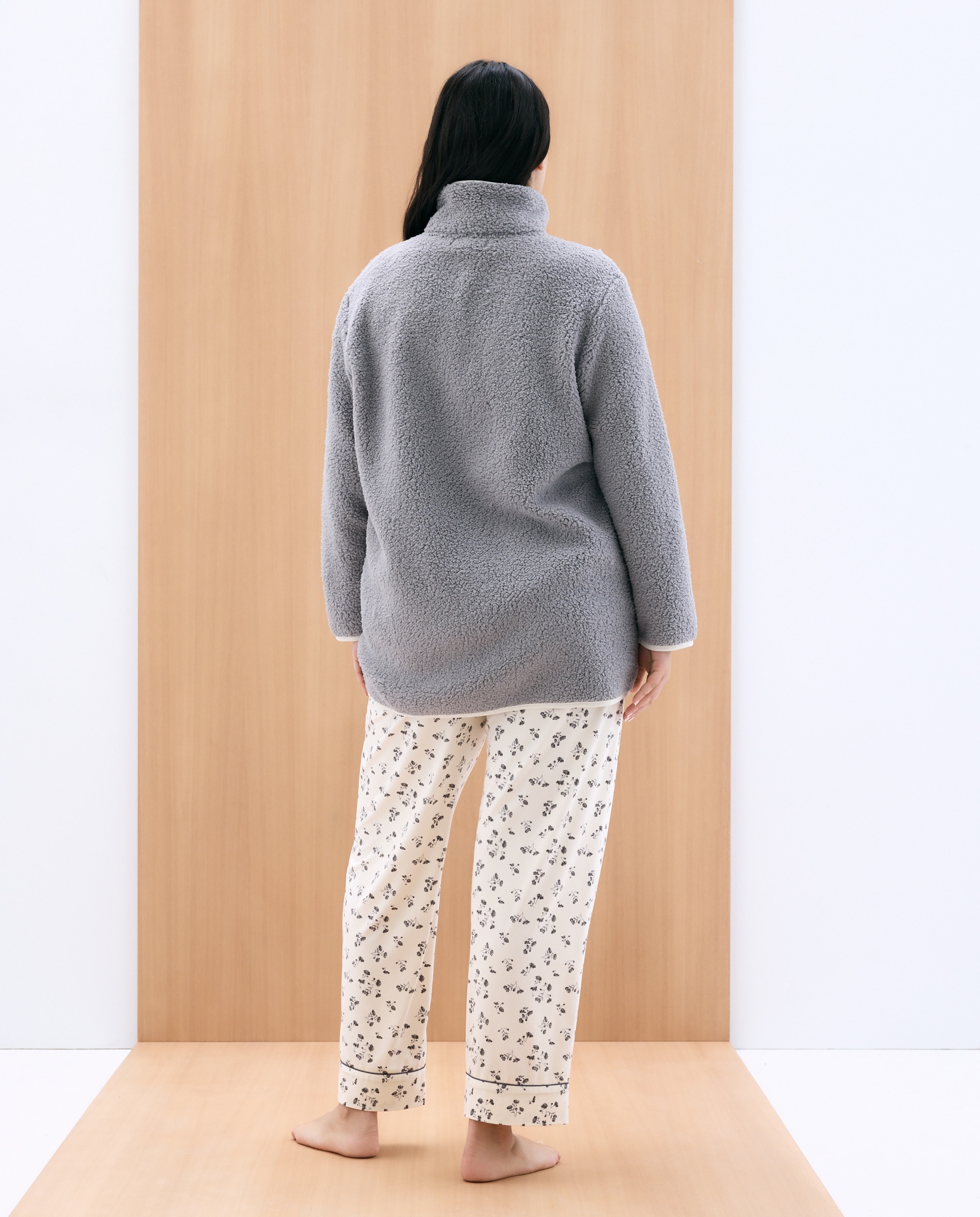 Robe com fecho-éclair 820 Cinzento Médio-3