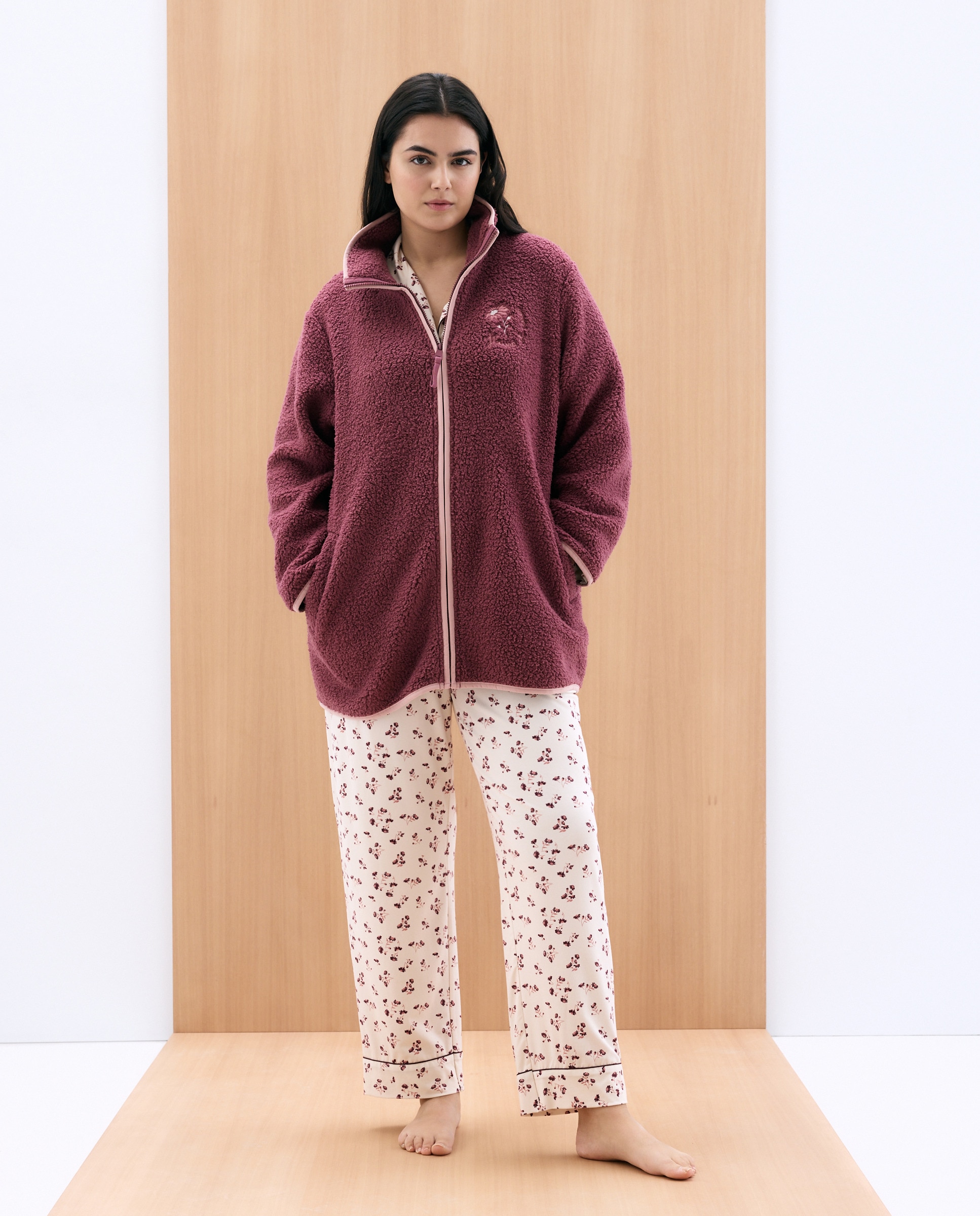 Robe com fecho-éclair 230 Rosa Escuro-2